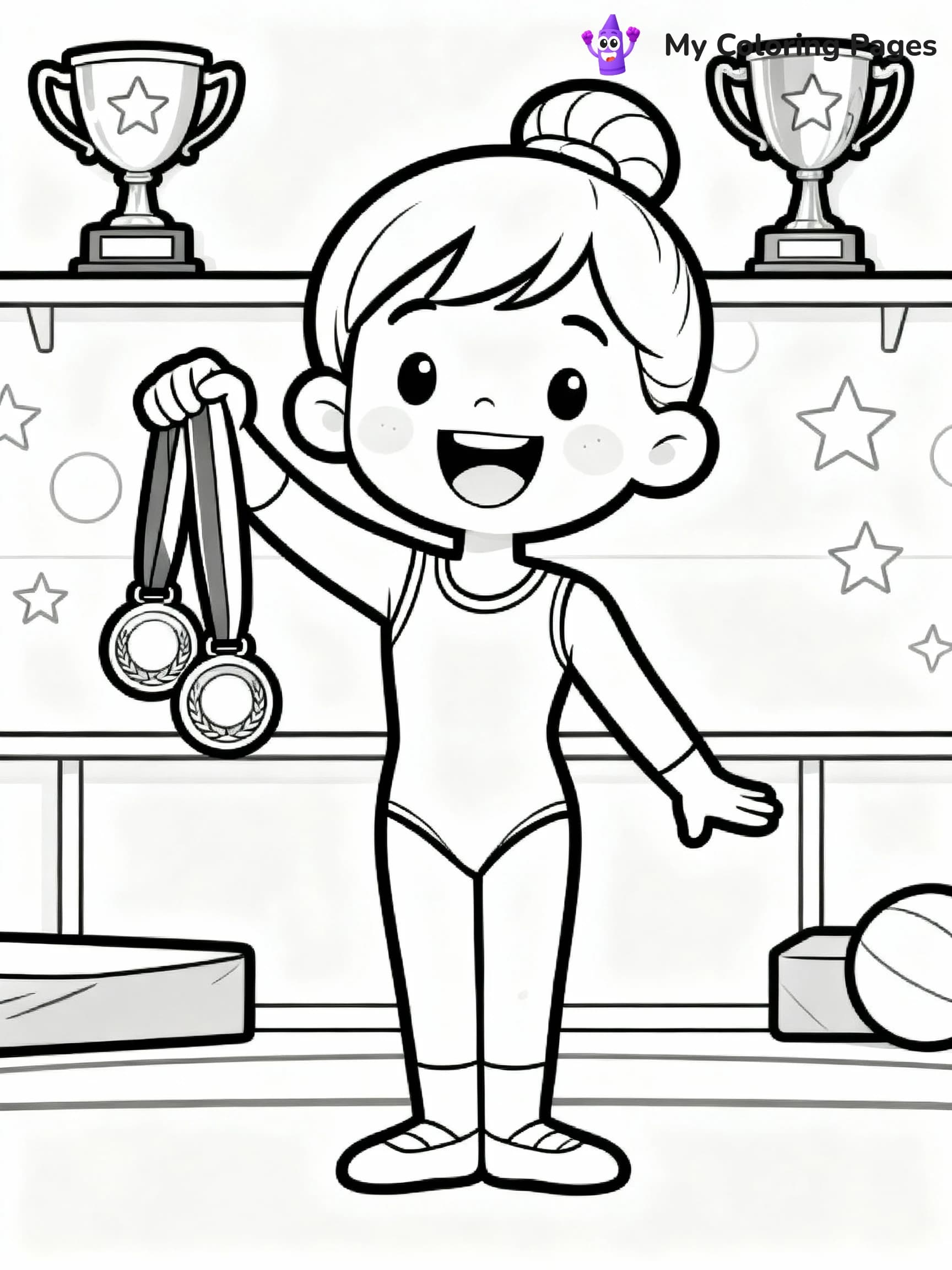 Gymnastics Coloring Pages - 9