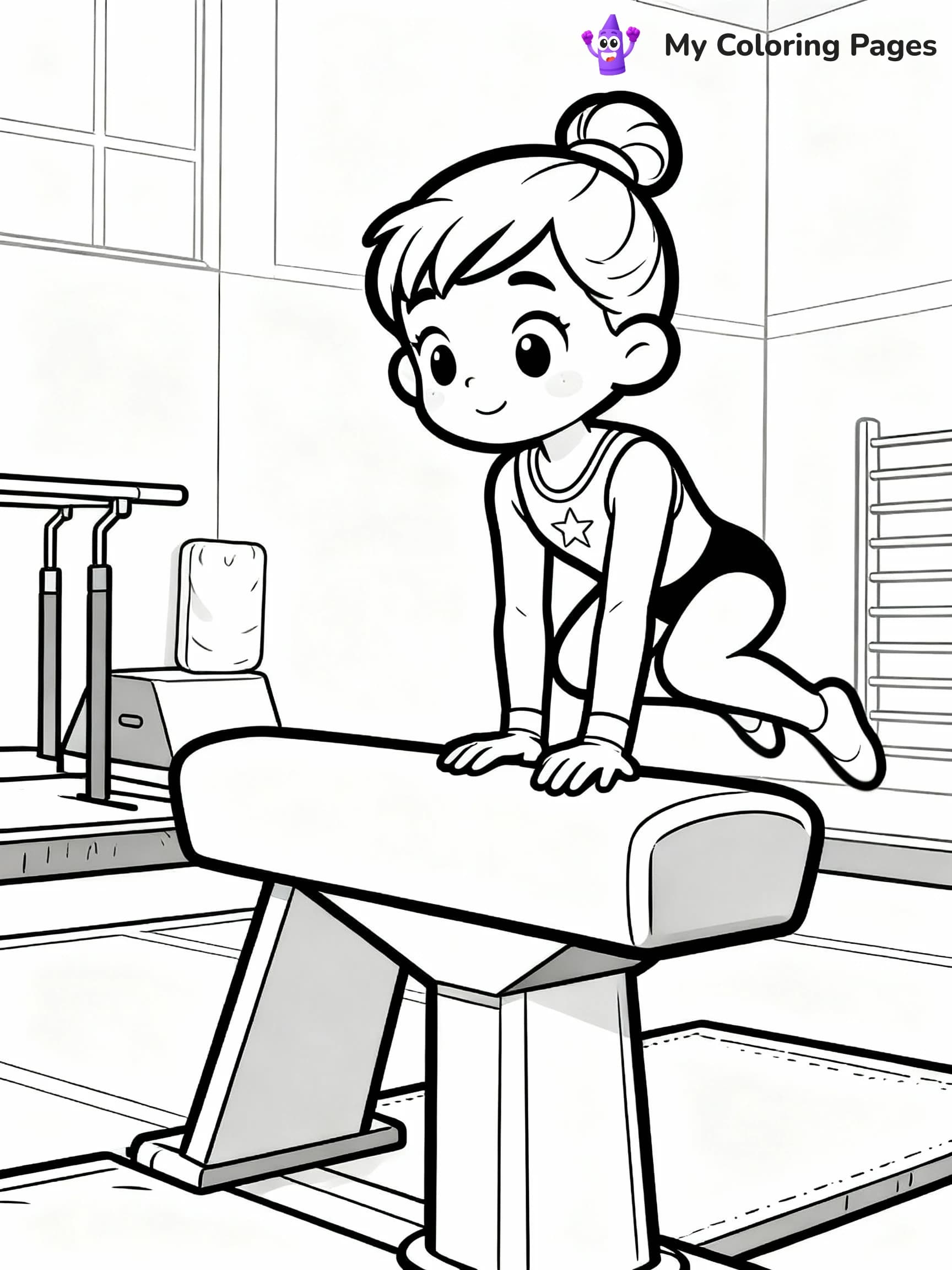 Gymnastics Coloring Pages - 8