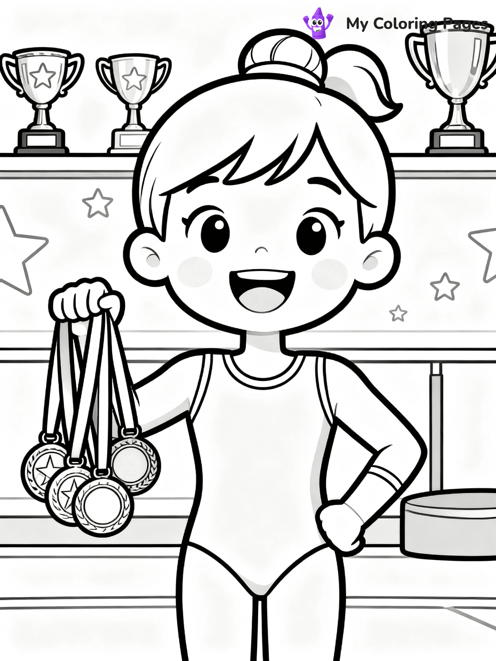 Gymnastics Coloring Pages - 7