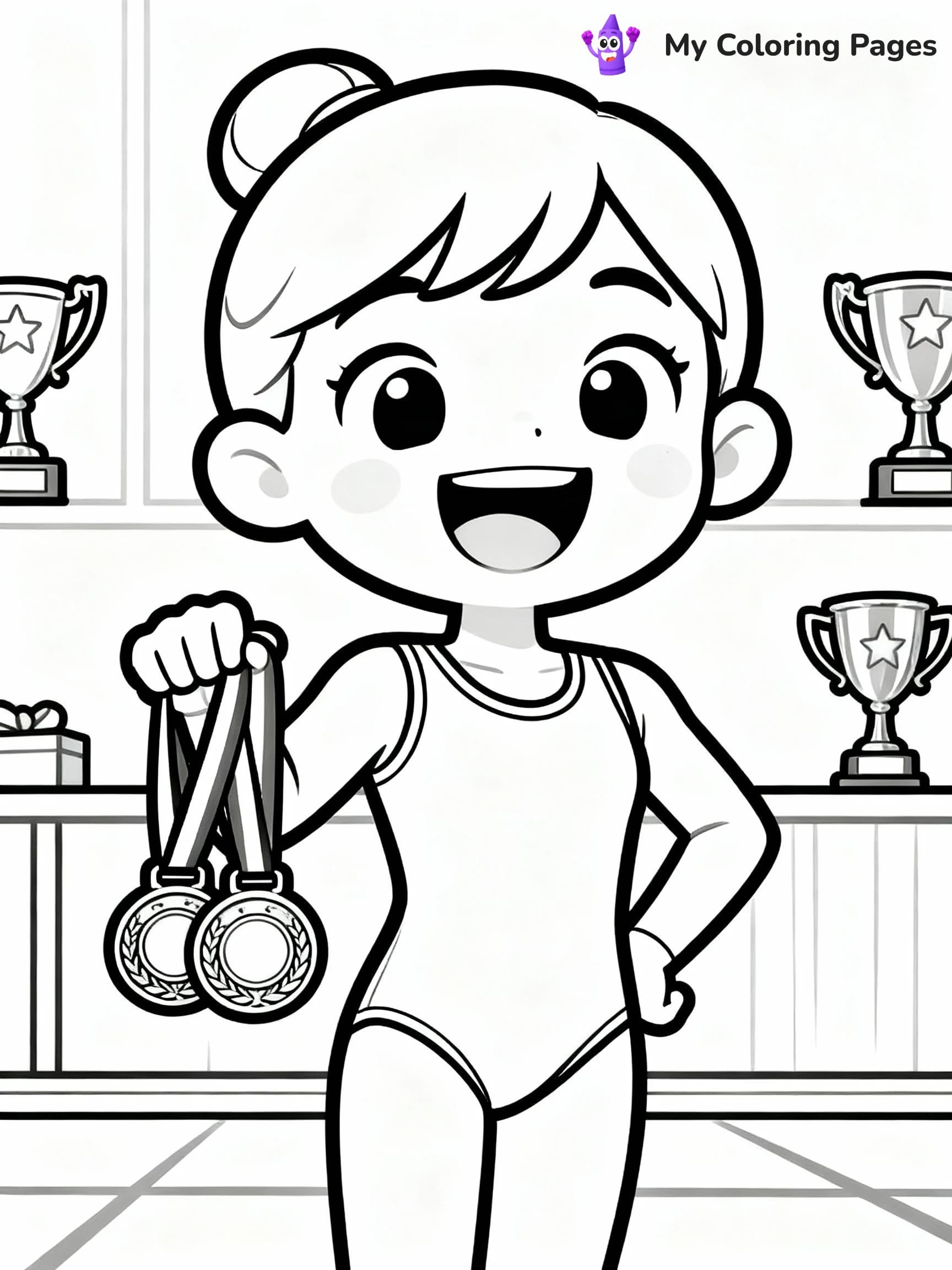Gymnastics Coloring Pages - 5