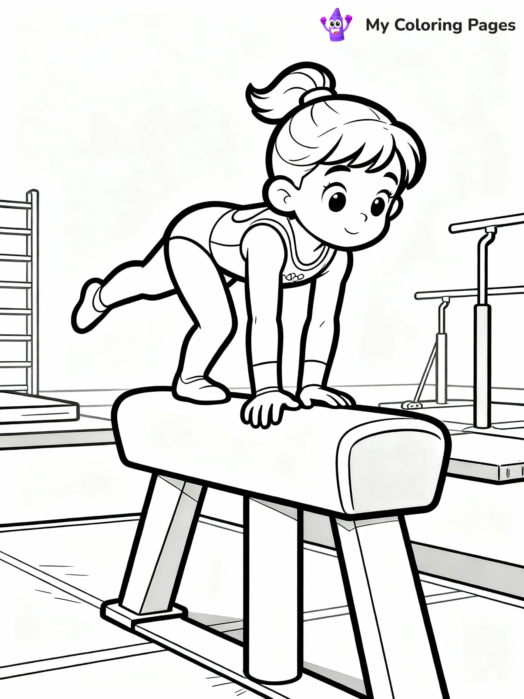 Gymnastics Coloring Pages - 3