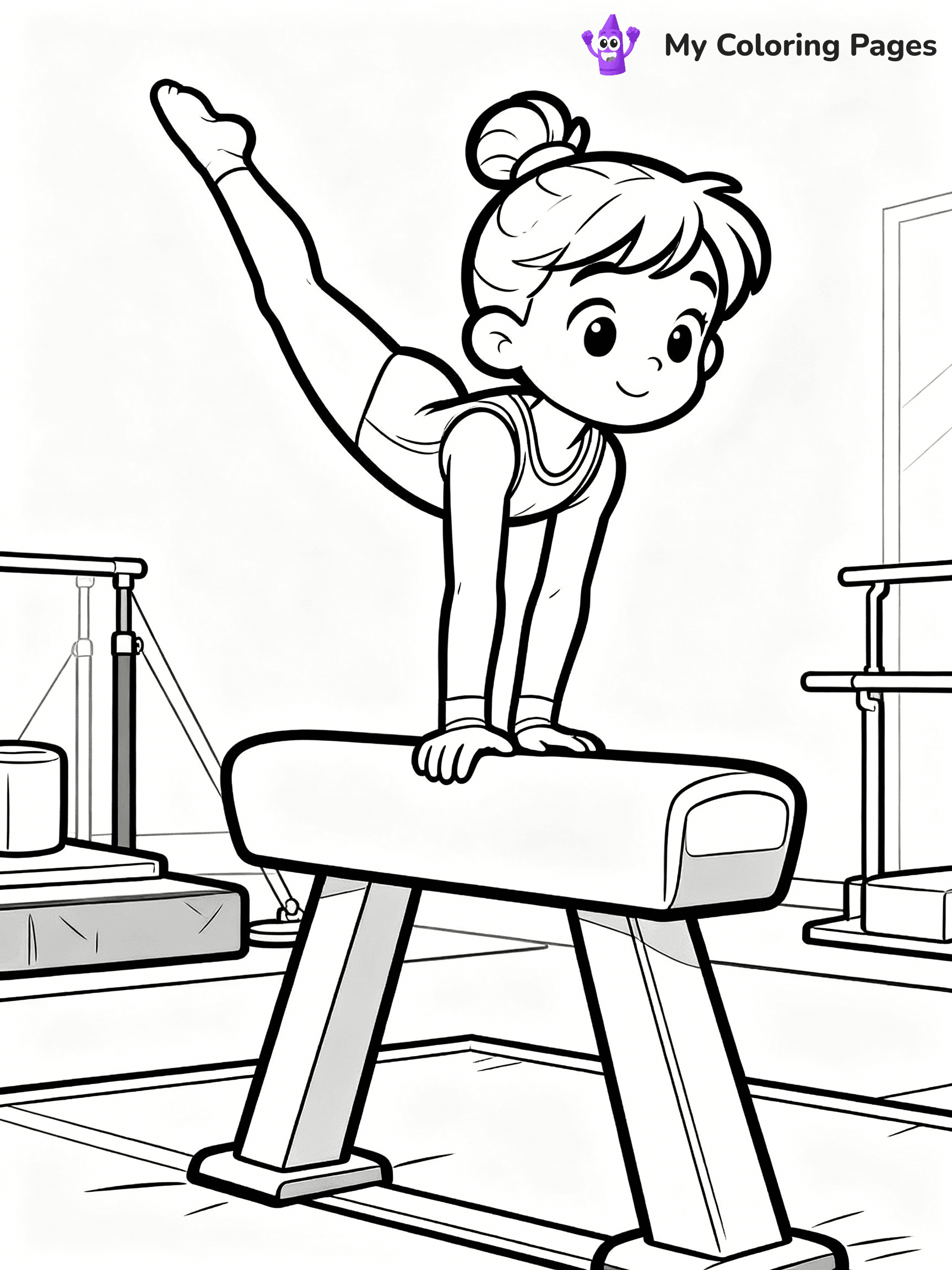 Gymnastics Coloring Pages - 2