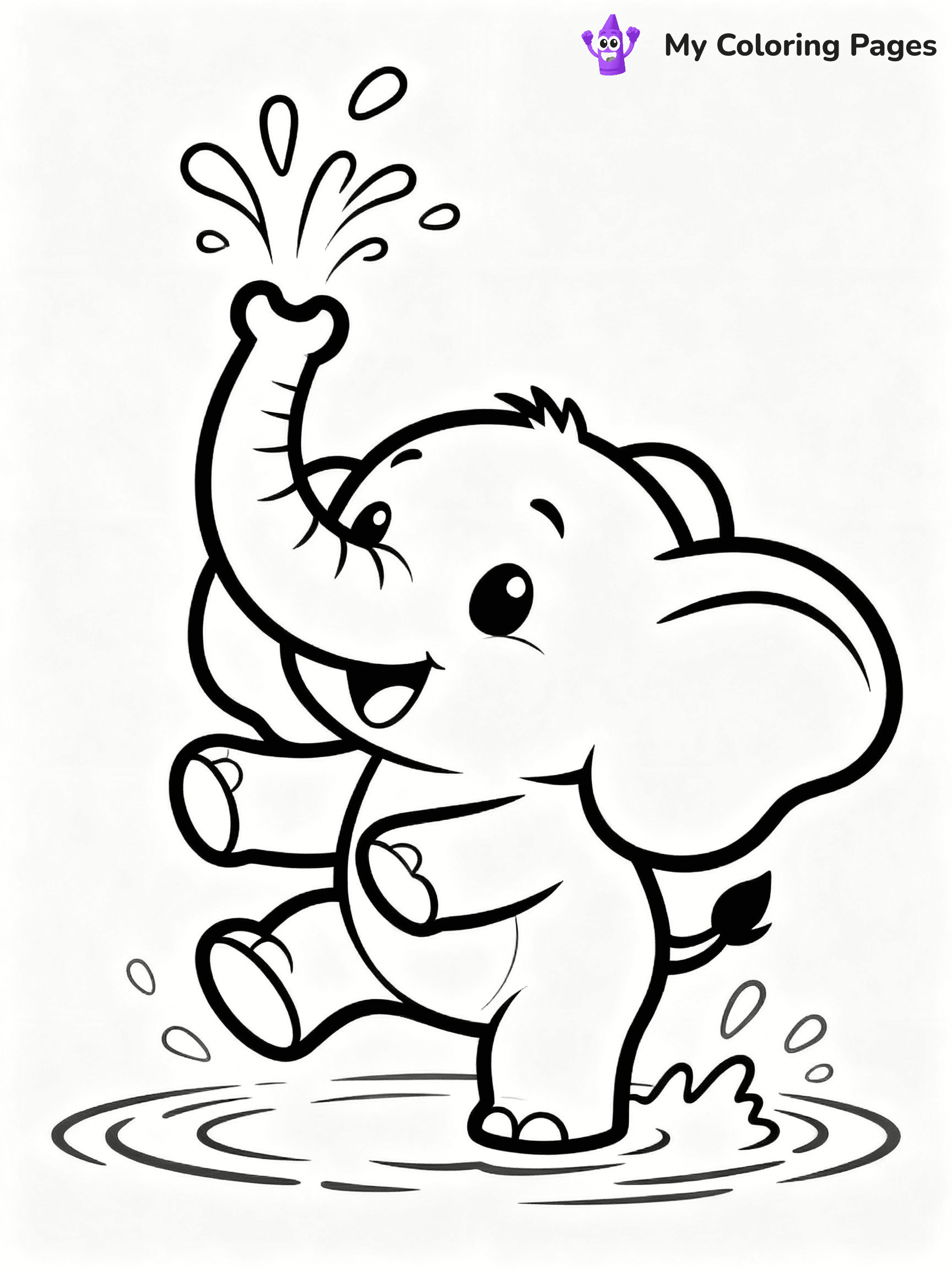 Cute Animal Coloring Pages - 2