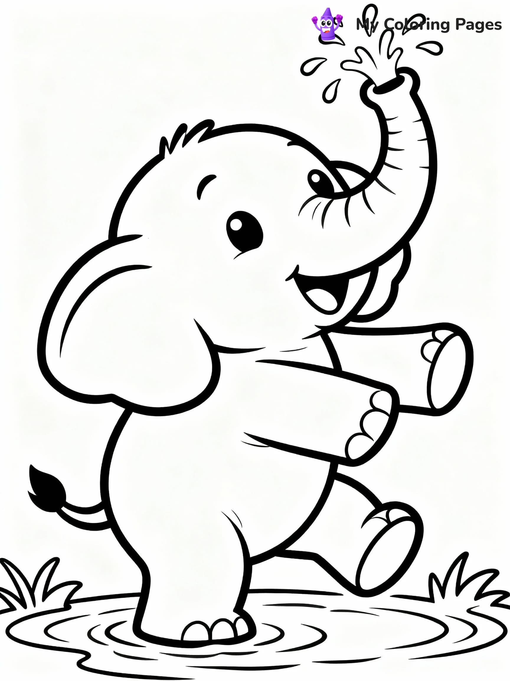 Cute Animal Coloring Pages - 1