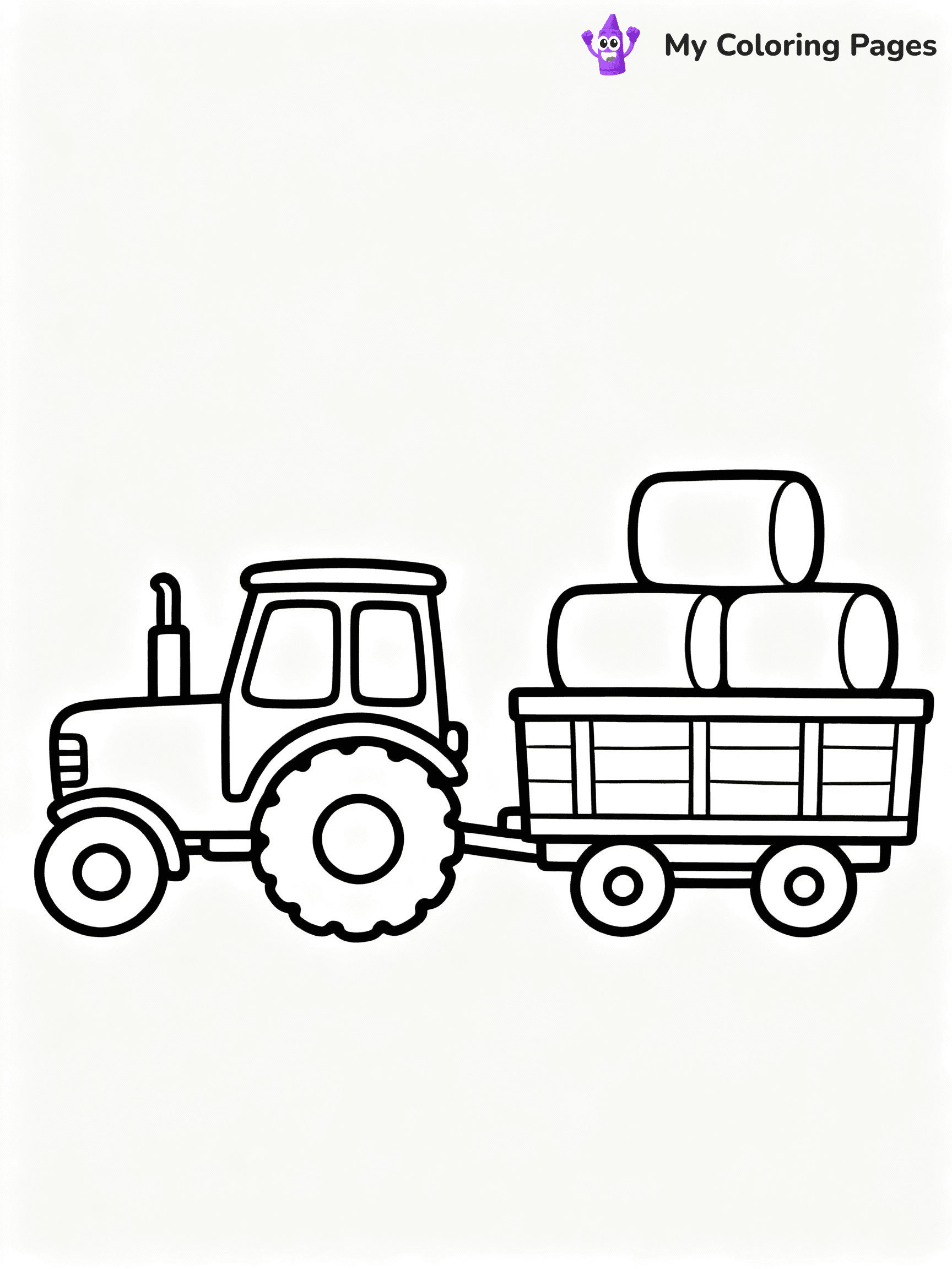 ⚠️ CRITICAL REQUIREMENT - ABSOLUTE BLACK AND WHITE ONLY ⚠️
This MUST be a BLACK AND WHITE line drawing ONLY. NO COLORS whatsoever.
- ONLY pure black lines (#000000) on pure white background (#FFFFFF)
- ABSOLUTELY NO colors, NO shading, NO gradients, NO grayscale
- If there are ANY colors in the output, the image is REJECTED
- This is a COLORING PAGE - meant to be COLORED IN by children
- The output must be UNCOLORED line art ready for coloring
⚠️ SUBJECT TO DRAW: Vintage tractor with large wheels in outline style, pulling a wooden wagon, hay bales stacked
(REMEMBER: Output must be BLACK AND WHITE line art only, NOT colored!)
# COLORING PAGE: BLACK OUTLINES ONLY - WHITE BACKGROUND MANDATORY
Create a **coloring book page** using EXACTLY two values: black lines, white space.
## NON-NEGOTIABLE BINARY RULES
- **ONLY #000000 (black) and #FFFFFF (white)** - NO other values exist
- **EVERY PIXEL = BLACK OR WHITE** - no gray/shading/antialiasing
- **WHITE BACKGROUND MANDATORY** - entire canvas stays white
- **ALL SHAPES HOLLOW** - everything is empty outlines waiting to be colored
- **FORBIDDEN:** fills, shading, gradients, patterns, textures, colors
- **NO SOLID REGIONS** - if it's not a thin line, it's wrong
## Universal Line Standards
- Black outlines ONLY - thin, uniform weight
- Every shape completely empty inside
- Closed contours suitable for coloring
- Simple flat illustration - zero depth/3D/realism
- **Style:** Whimsical Doodle Art Alley - rounded, friendly outlines (unless specified)
## Everything = Outline Only
- Characters/animals: hollow shapes
- Objects/clothing: empty contours
- Backgrounds/scenery: line work only
- Natural elements: outlined forms
- Dark/night areas: don't exist (use outlined symbols)
- Textures/patterns: convert to simple lines
## The Test
Can a child color EVERY white space with crayons? If any area is pre-filled/shaded/gray or colored in, it FAILS. Every shape must be waiting to receive color.
**FINAL OUTPUT**: Binary coloring page. Black lines define shapes. White spaces ready for coloring. Nothing else exists. No exceptions. Print-ready.
⚠️ FINAL REMINDER: Draw the subject "Vintage tractor with large wheels in outline style, pulling a wooden wagon, hay bales stacked" as BLACK AND WHITE line art. Zero colors in output.