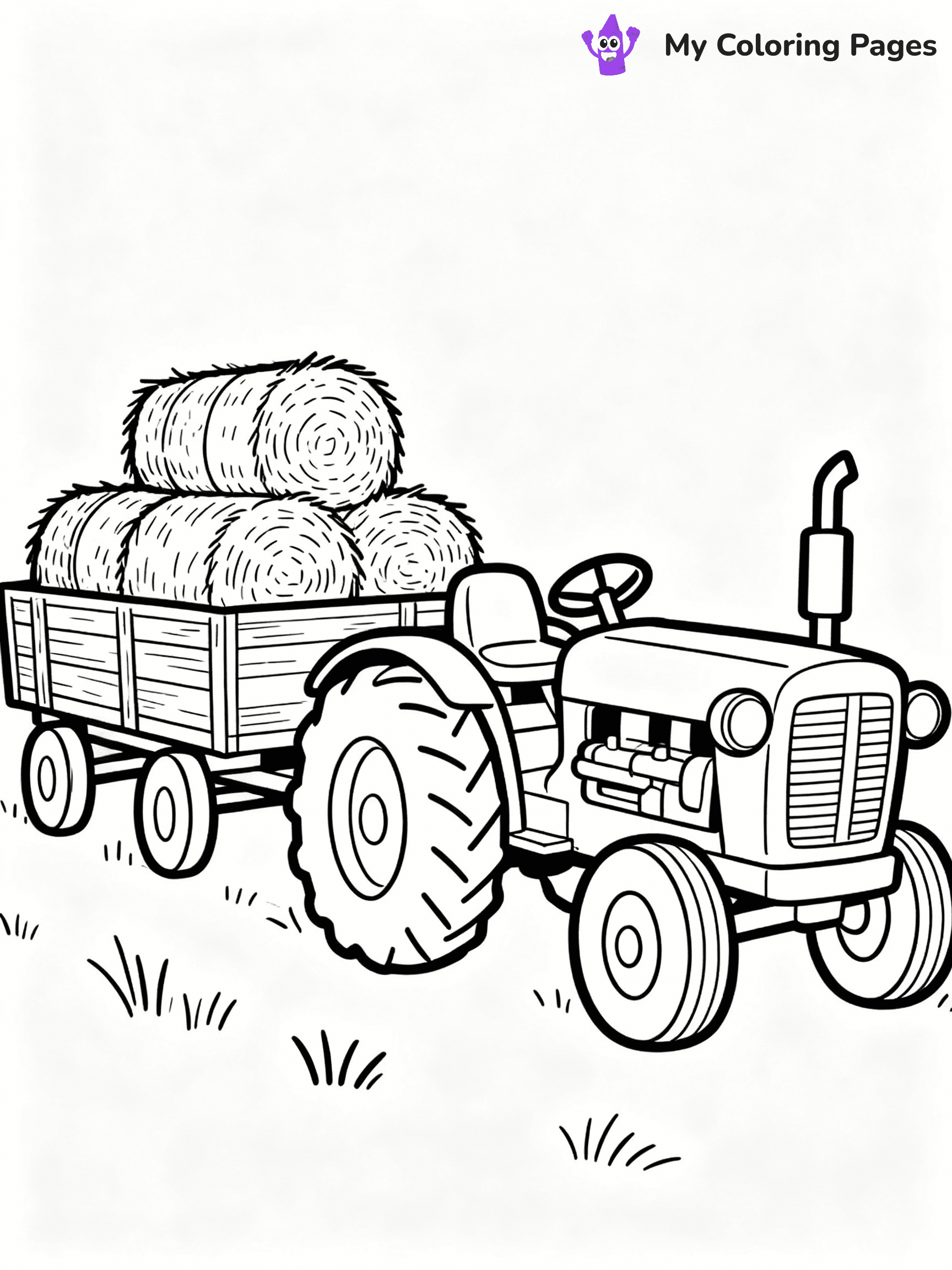 ⚠️ CRITICAL REQUIREMENT - ABSOLUTE BLACK AND WHITE ONLY ⚠️
This MUST be a BLACK AND WHITE line drawing ONLY. NO COLORS whatsoever.
- ONLY pure black lines (#000000) on pure white background (#FFFFFF)
- ABSOLUTELY NO colors, NO shading, NO gradients, NO grayscale
- If there are ANY colors in the output, the image is REJECTED
- This is a COLORING PAGE - meant to be COLORED IN by children
- The output must be UNCOLORED line art ready for coloring
⚠️ SUBJECT TO DRAW: Vintage tractor with large wheels in outline style, pulling a wooden wagon, hay bales stacked
(REMEMBER: Output must be BLACK AND WHITE line art only, NOT colored!)
# COLORING PAGE: BLACK OUTLINES ONLY - WHITE BACKGROUND MANDATORY
Create a **coloring book page** using EXACTLY two values: black lines, white space.
## NON-NEGOTIABLE BINARY RULES
- **ONLY #000000 (black) and #FFFFFF (white)** - NO other values exist
- **EVERY PIXEL = BLACK OR WHITE** - no gray/shading/antialiasing
- **WHITE BACKGROUND MANDATORY** - entire canvas stays white
- **ALL SHAPES HOLLOW** - everything is empty outlines waiting to be colored
- **FORBIDDEN:** fills, shading, gradients, patterns, textures, colors
- **NO SOLID REGIONS** - if it's not a thin line, it's wrong
## Universal Line Standards
- Black outlines ONLY - thin, uniform weight
- Every shape completely empty inside
- Closed contours suitable for coloring
- Simple flat illustration - zero depth/3D/realism
- **Style:** Whimsical Doodle Art Alley - rounded, friendly outlines (unless specified)
## Everything = Outline Only
- Characters/animals: hollow shapes
- Objects/clothing: empty contours
- Backgrounds/scenery: line work only
- Natural elements: outlined forms
- Dark/night areas: don't exist (use outlined symbols)
- Textures/patterns: convert to simple lines
## The Test
Can a child color EVERY white space with crayons? If any area is pre-filled/shaded/gray or colored in, it FAILS. Every shape must be waiting to receive color.
**FINAL OUTPUT**: Binary coloring page. Black lines define shapes. White spaces ready for coloring. Nothing else exists. No exceptions. Print-ready.
⚠️ FINAL REMINDER: Draw the subject "Vintage tractor with large wheels in outline style, pulling a wooden wagon, hay bales stacked" as BLACK AND WHITE line art. Zero colors in output.