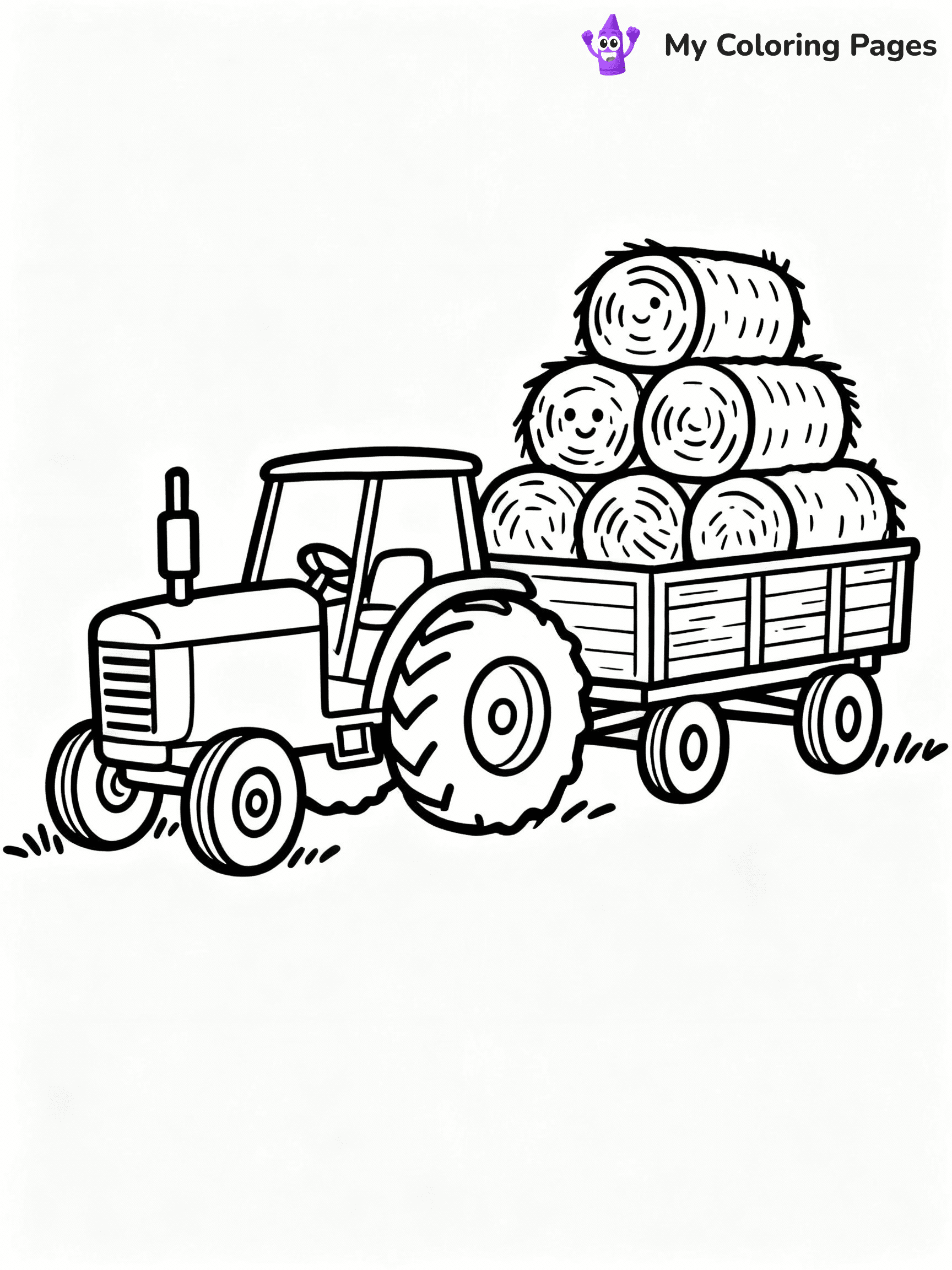 ⚠️ CRITICAL REQUIREMENT - ABSOLUTE BLACK AND WHITE ONLY ⚠️
This MUST be a BLACK AND WHITE line drawing ONLY. NO COLORS whatsoever.
- ONLY pure black lines (#000000) on pure white background (#FFFFFF)
- ABSOLUTELY NO colors, NO shading, NO gradients, NO grayscale
- If there are ANY colors in the output, the image is REJECTED
- This is a COLORING PAGE - meant to be COLORED IN by children
- The output must be UNCOLORED line art ready for coloring
⚠️ SUBJECT TO DRAW: Vintage tractor with large wheels in outline style, pulling a wooden wagon, hay bales stacked
(REMEMBER: Output must be BLACK AND WHITE line art only, NOT colored!)
# COLORING PAGE: BLACK OUTLINES ONLY - WHITE BACKGROUND MANDATORY
Create a **coloring book page** using EXACTLY two values: black lines, white space.
## NON-NEGOTIABLE BINARY RULES
- **ONLY #000000 (black) and #FFFFFF (white)** - NO other values exist
- **EVERY PIXEL = BLACK OR WHITE** - no gray/shading/antialiasing
- **WHITE BACKGROUND MANDATORY** - entire canvas stays white
- **ALL SHAPES HOLLOW** - everything is empty outlines waiting to be colored
- **FORBIDDEN:** fills, shading, gradients, patterns, textures, colors
- **NO SOLID REGIONS** - if it's not a thin line, it's wrong
## Universal Line Standards
- Black outlines ONLY - thin, uniform weight
- Every shape completely empty inside
- Closed contours suitable for coloring
- Simple flat illustration - zero depth/3D/realism
- **Style:** Whimsical Doodle Art Alley - rounded, friendly outlines (unless specified)
## Everything = Outline Only
- Characters/animals: hollow shapes
- Objects/clothing: empty contours
- Backgrounds/scenery: line work only
- Natural elements: outlined forms
- Dark/night areas: don't exist (use outlined symbols)
- Textures/patterns: convert to simple lines
## The Test
Can a child color EVERY white space with crayons? If any area is pre-filled/shaded/gray or colored in, it FAILS. Every shape must be waiting to receive color.
**FINAL OUTPUT**: Binary coloring page. Black lines define shapes. White spaces ready for coloring. Nothing else exists. No exceptions. Print-ready.
⚠️ FINAL REMINDER: Draw the subject "Vintage tractor with large wheels in outline style, pulling a wooden wagon, hay bales stacked" as BLACK AND WHITE line art. Zero colors in output.