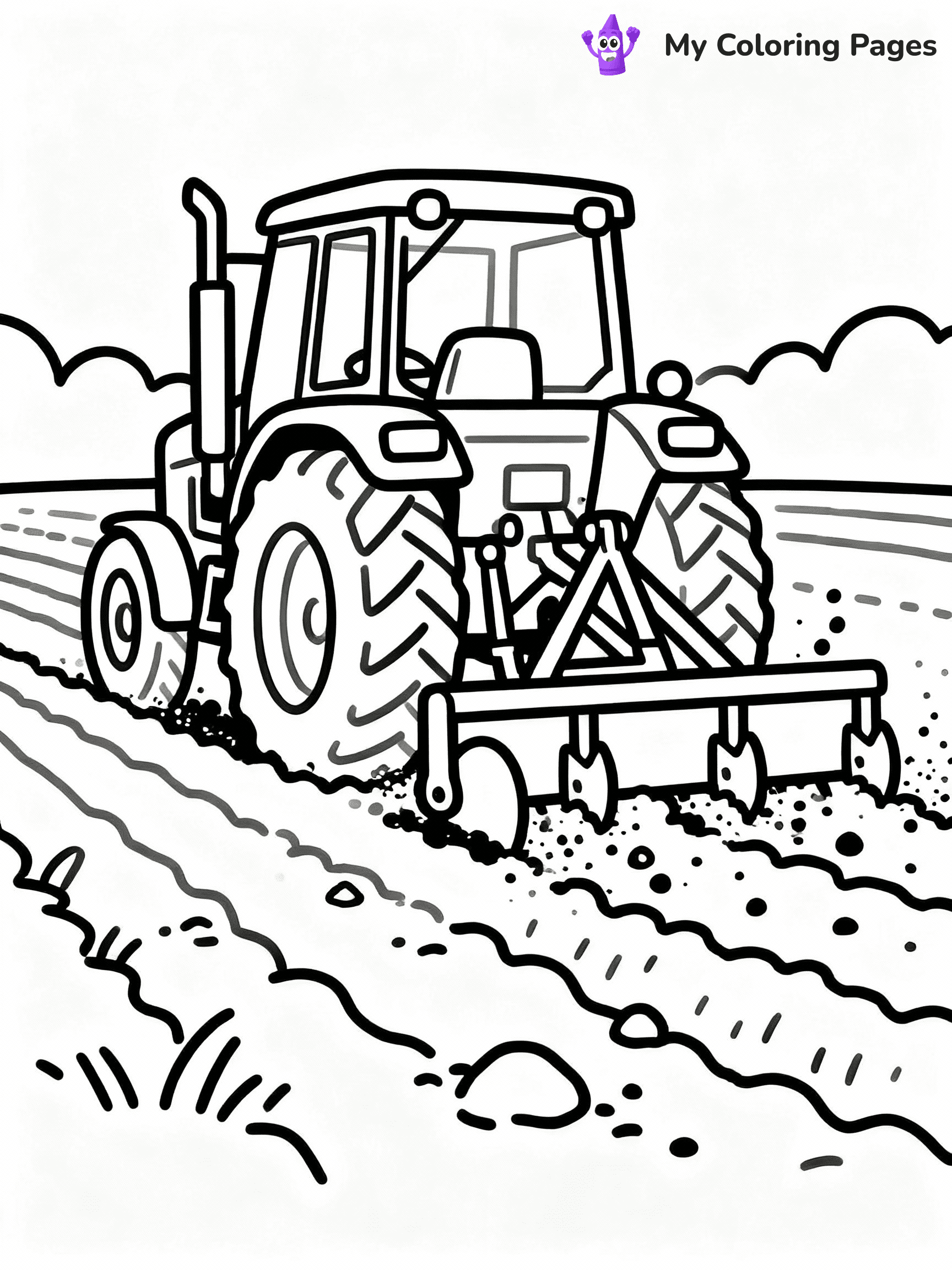 ⚠️ CRITICAL REQUIREMENT - ABSOLUTE BLACK AND WHITE ONLY ⚠️
This MUST be a BLACK AND WHITE line drawing ONLY. NO COLORS whatsoever.
- ONLY pure black lines (#000000) on pure white background (#FFFFFF)
- ABSOLUTELY NO colors, NO shading, NO gradients, NO grayscale
- If there are ANY colors in the output, the image is REJECTED
- This is a COLORING PAGE - meant to be COLORED IN by children
- The output must be UNCOLORED line art ready for coloring
⚠️ SUBJECT TO DRAW: Farm tractor with a plow attachment in outline style, working in a field, dirt flying up
(REMEMBER: Output must be BLACK AND WHITE line art only, NOT colored!)
# COLORING PAGE: BLACK OUTLINES ONLY - WHITE BACKGROUND MANDATORY
Create a **coloring book page** using EXACTLY two values: black lines, white space.
## NON-NEGOTIABLE BINARY RULES
- **ONLY #000000 (black) and #FFFFFF (white)** - NO other values exist
- **EVERY PIXEL = BLACK OR WHITE** - no gray/shading/antialiasing
- **WHITE BACKGROUND MANDATORY** - entire canvas stays white
- **ALL SHAPES HOLLOW** - everything is empty outlines waiting to be colored
- **FORBIDDEN:** fills, shading, gradients, patterns, textures, colors
- **NO SOLID REGIONS** - if it's not a thin line, it's wrong
## Universal Line Standards
- Black outlines ONLY - thin, uniform weight
- Every shape completely empty inside
- Closed contours suitable for coloring
- Simple flat illustration - zero depth/3D/realism
- **Style:** Whimsical Doodle Art Alley - rounded, friendly outlines (unless specified)
## Everything = Outline Only
- Characters/animals: hollow shapes
- Objects/clothing: empty contours
- Backgrounds/scenery: line work only
- Natural elements: outlined forms
- Dark/night areas: don't exist (use outlined symbols)
- Textures/patterns: convert to simple lines
## The Test
Can a child color EVERY white space with crayons? If any area is pre-filled/shaded/gray or colored in, it FAILS. Every shape must be waiting to receive color.
**FINAL OUTPUT**: Binary coloring page. Black lines define shapes. White spaces ready for coloring. Nothing else exists. No exceptions. Print-ready.
⚠️ FINAL REMINDER: Draw the subject "Farm tractor with a plow attachment in outline style, working in a field, dirt flying up" as BLACK AND WHITE line art. Zero colors in output.