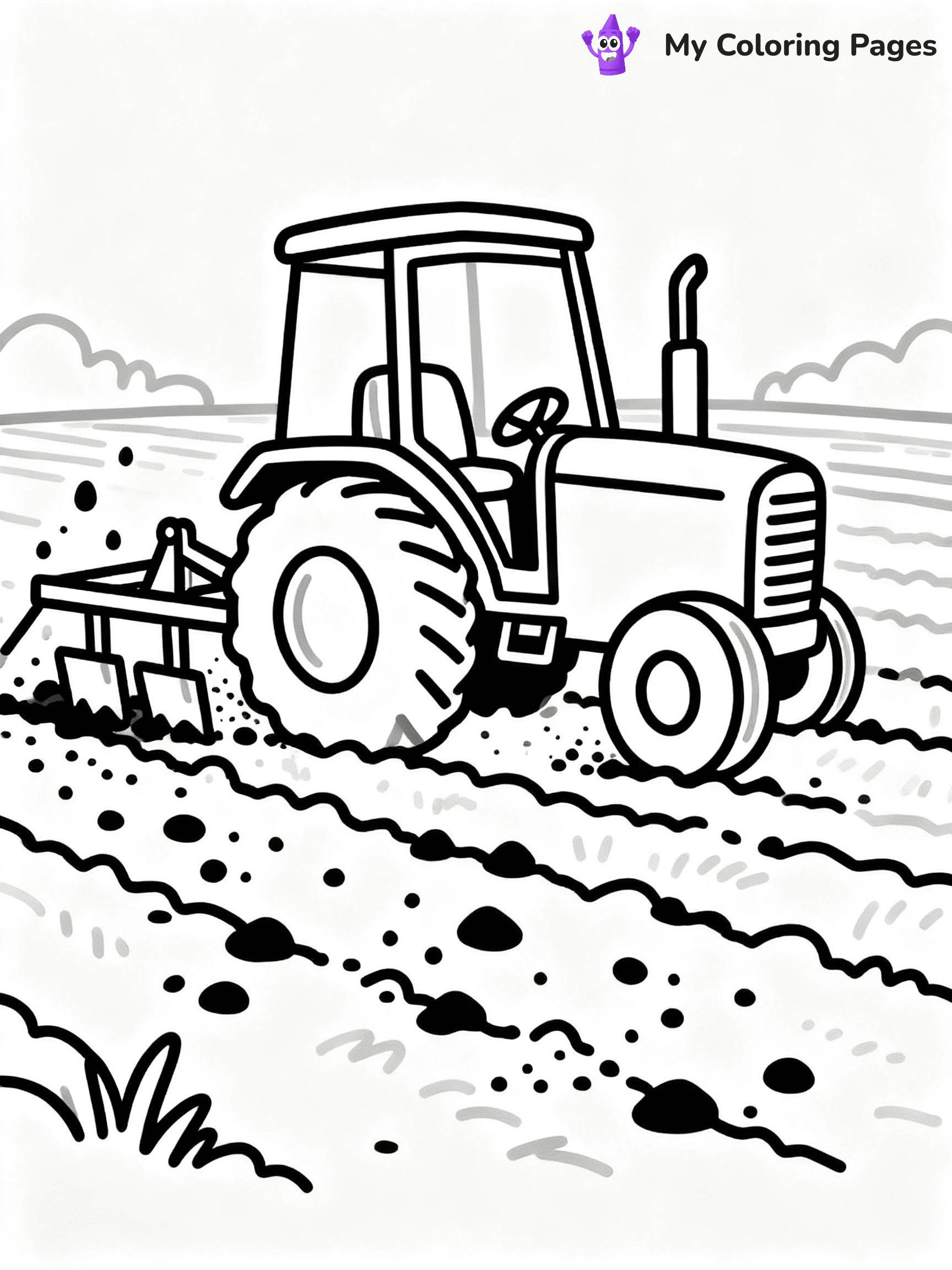 ⚠️ CRITICAL REQUIREMENT - ABSOLUTE BLACK AND WHITE ONLY ⚠️
This MUST be a BLACK AND WHITE line drawing ONLY. NO COLORS whatsoever.
- ONLY pure black lines (#000000) on pure white background (#FFFFFF)
- ABSOLUTELY NO colors, NO shading, NO gradients, NO grayscale
- If there are ANY colors in the output, the image is REJECTED
- This is a COLORING PAGE - meant to be COLORED IN by children
- The output must be UNCOLORED line art ready for coloring
⚠️ SUBJECT TO DRAW: Farm tractor with a plow attachment in outline style, working in a field, dirt flying up
(REMEMBER: Output must be BLACK AND WHITE line art only, NOT colored!)
# COLORING PAGE: BLACK OUTLINES ONLY - WHITE BACKGROUND MANDATORY
Create a **coloring book page** using EXACTLY two values: black lines, white space.
## NON-NEGOTIABLE BINARY RULES
- **ONLY #000000 (black) and #FFFFFF (white)** - NO other values exist
- **EVERY PIXEL = BLACK OR WHITE** - no gray/shading/antialiasing
- **WHITE BACKGROUND MANDATORY** - entire canvas stays white
- **ALL SHAPES HOLLOW** - everything is empty outlines waiting to be colored
- **FORBIDDEN:** fills, shading, gradients, patterns, textures, colors
- **NO SOLID REGIONS** - if it's not a thin line, it's wrong
## Universal Line Standards
- Black outlines ONLY - thin, uniform weight
- Every shape completely empty inside
- Closed contours suitable for coloring
- Simple flat illustration - zero depth/3D/realism
- **Style:** Whimsical Doodle Art Alley - rounded, friendly outlines (unless specified)
## Everything = Outline Only
- Characters/animals: hollow shapes
- Objects/clothing: empty contours
- Backgrounds/scenery: line work only
- Natural elements: outlined forms
- Dark/night areas: don't exist (use outlined symbols)
- Textures/patterns: convert to simple lines
## The Test
Can a child color EVERY white space with crayons? If any area is pre-filled/shaded/gray or colored in, it FAILS. Every shape must be waiting to receive color.
**FINAL OUTPUT**: Binary coloring page. Black lines define shapes. White spaces ready for coloring. Nothing else exists. No exceptions. Print-ready.
⚠️ FINAL REMINDER: Draw the subject "Farm tractor with a plow attachment in outline style, working in a field, dirt flying up" as BLACK AND WHITE line art. Zero colors in output.