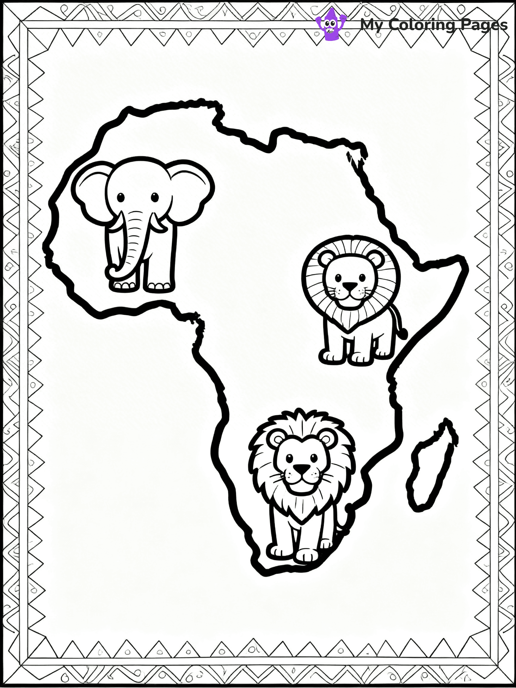 World Map Coloring Pages - 12