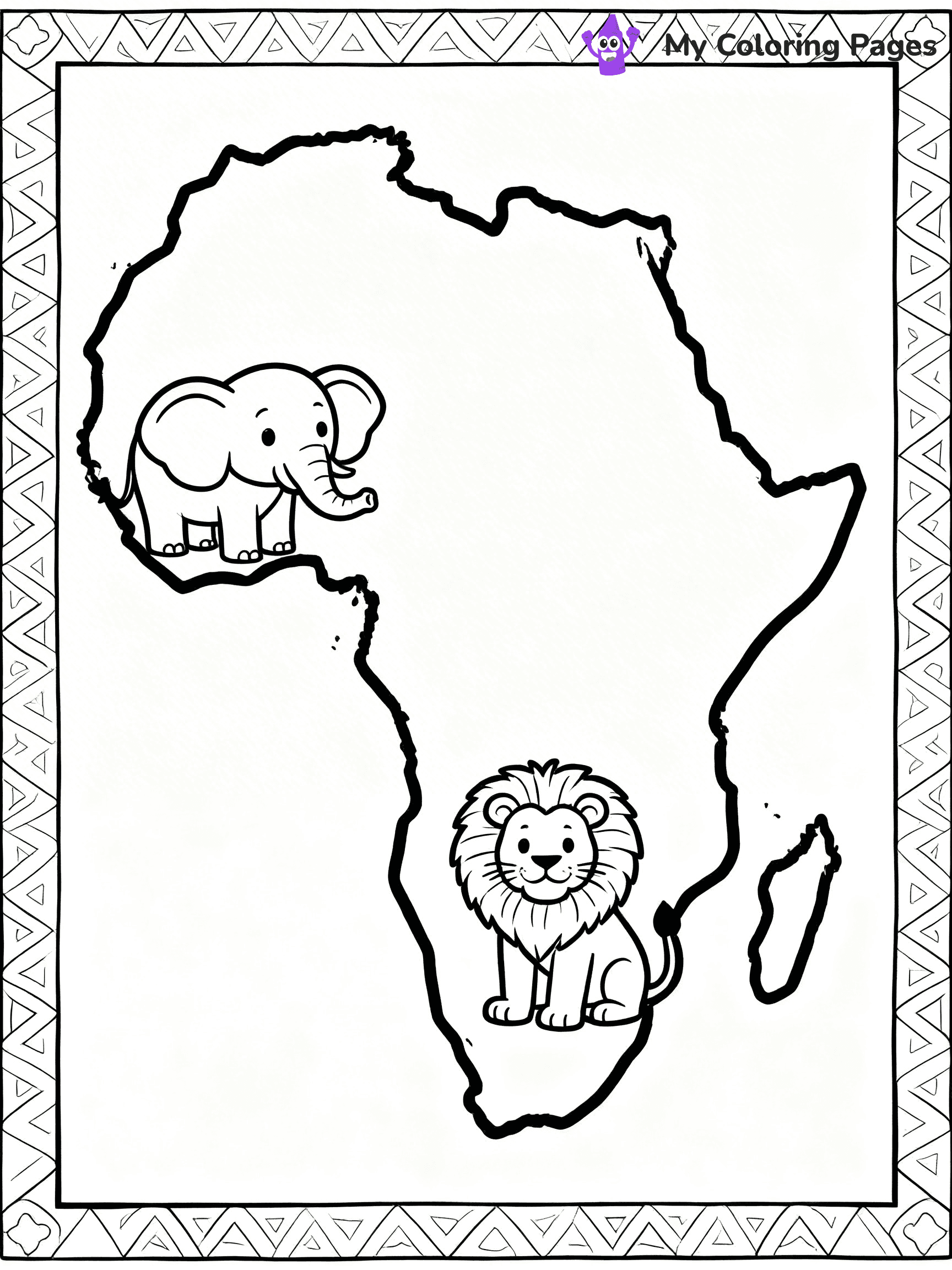 World Map Coloring Pages - 10