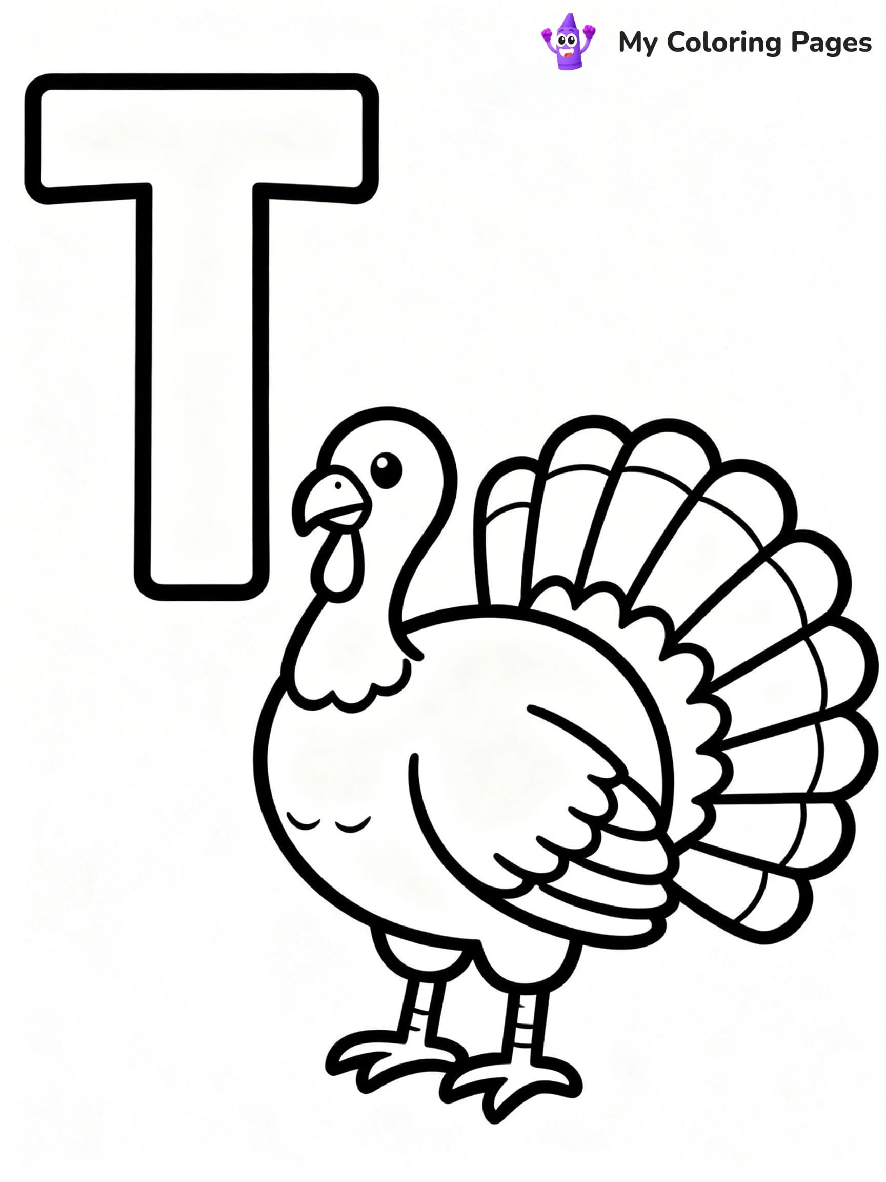 Letter T Coloring Pages - 9
