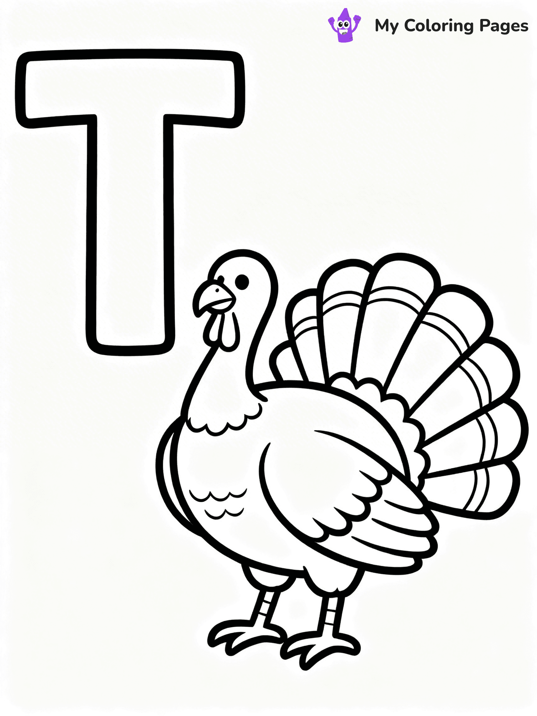 Letter T Coloring Pages - 7