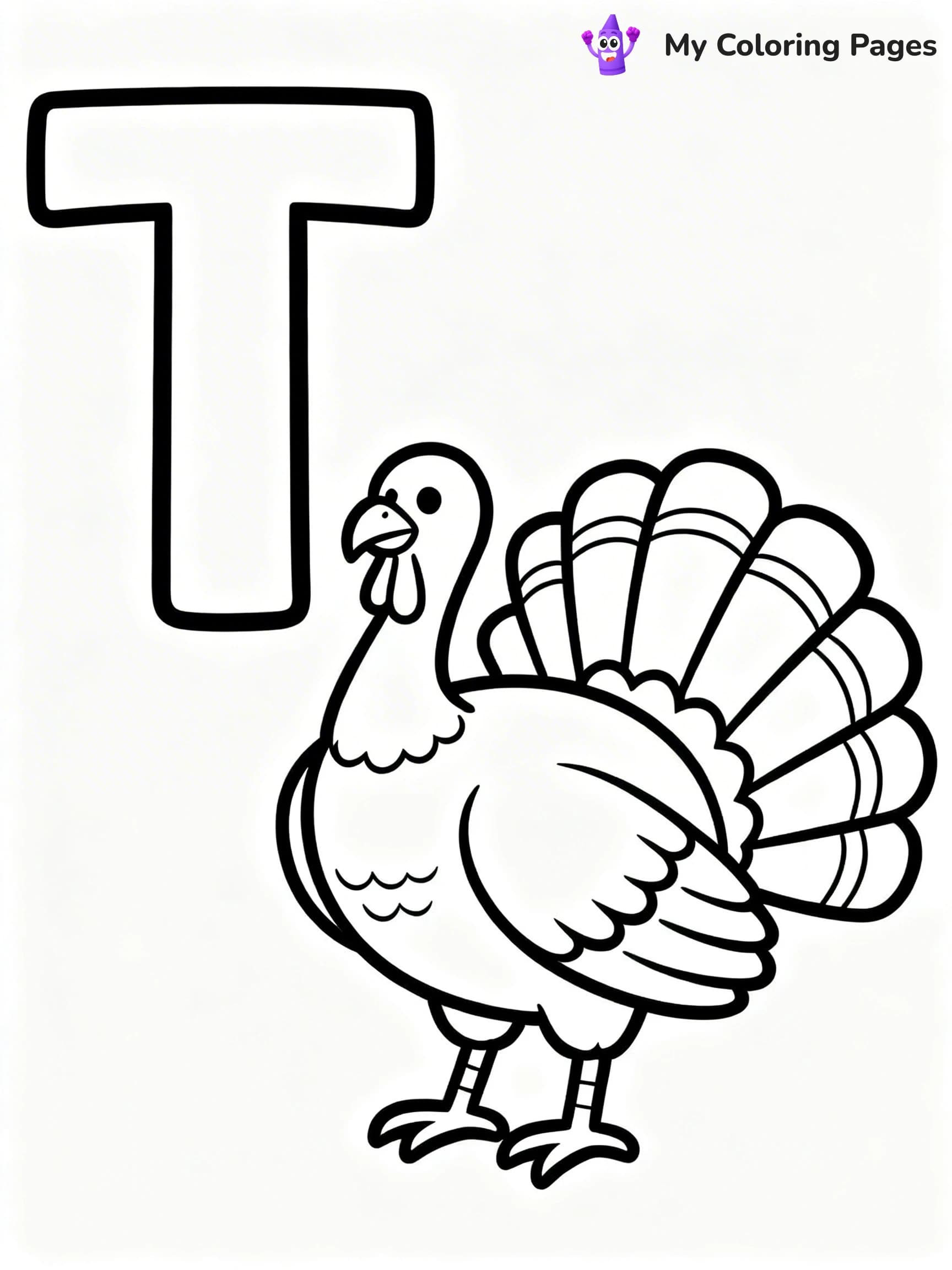 Letter T Coloring Pages - 7