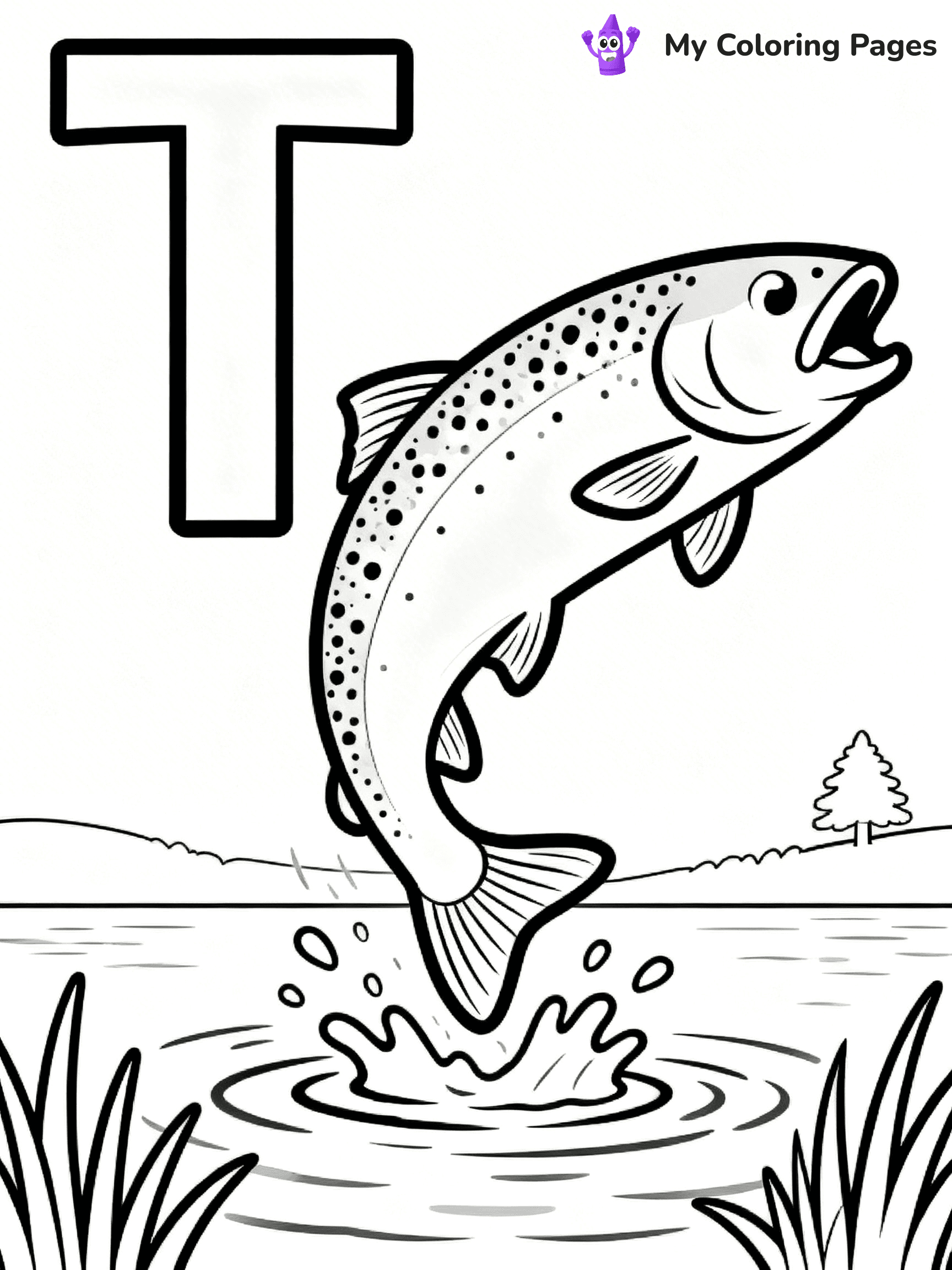Letter T Coloring Pages - 2
