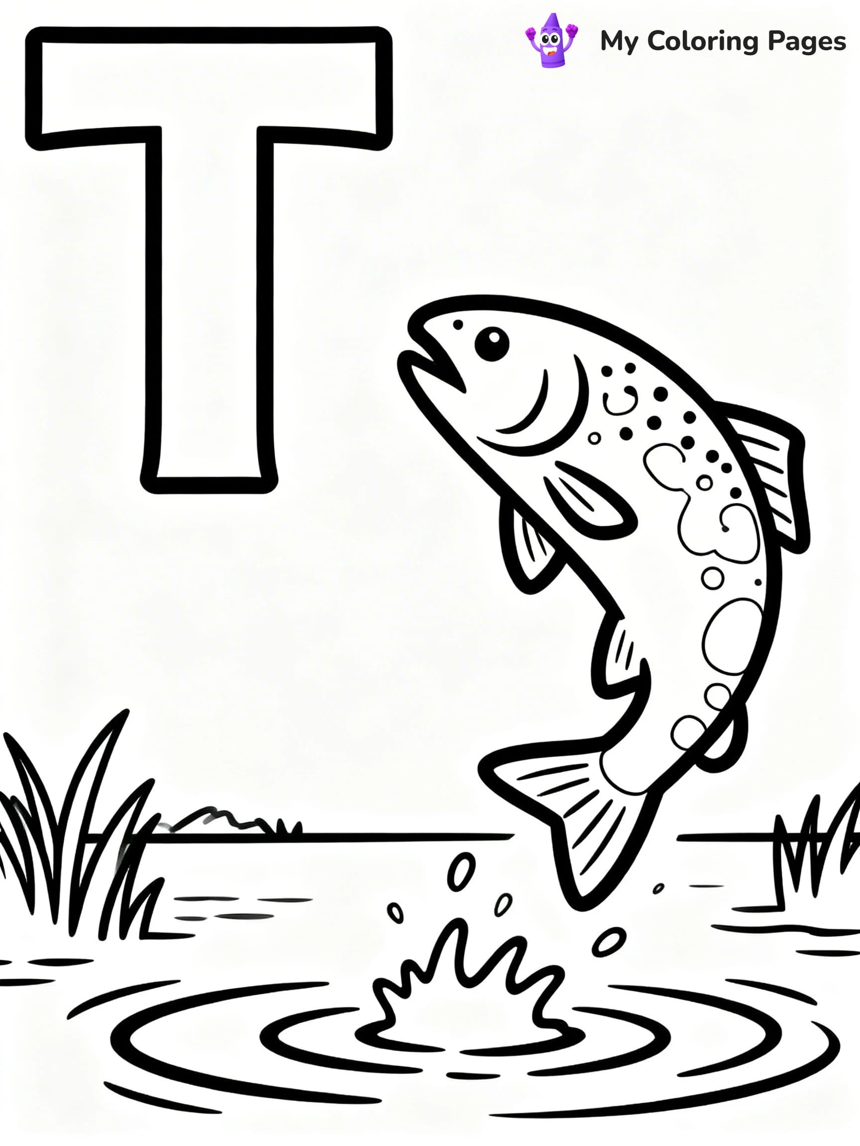 Letter T Coloring Pages - 1