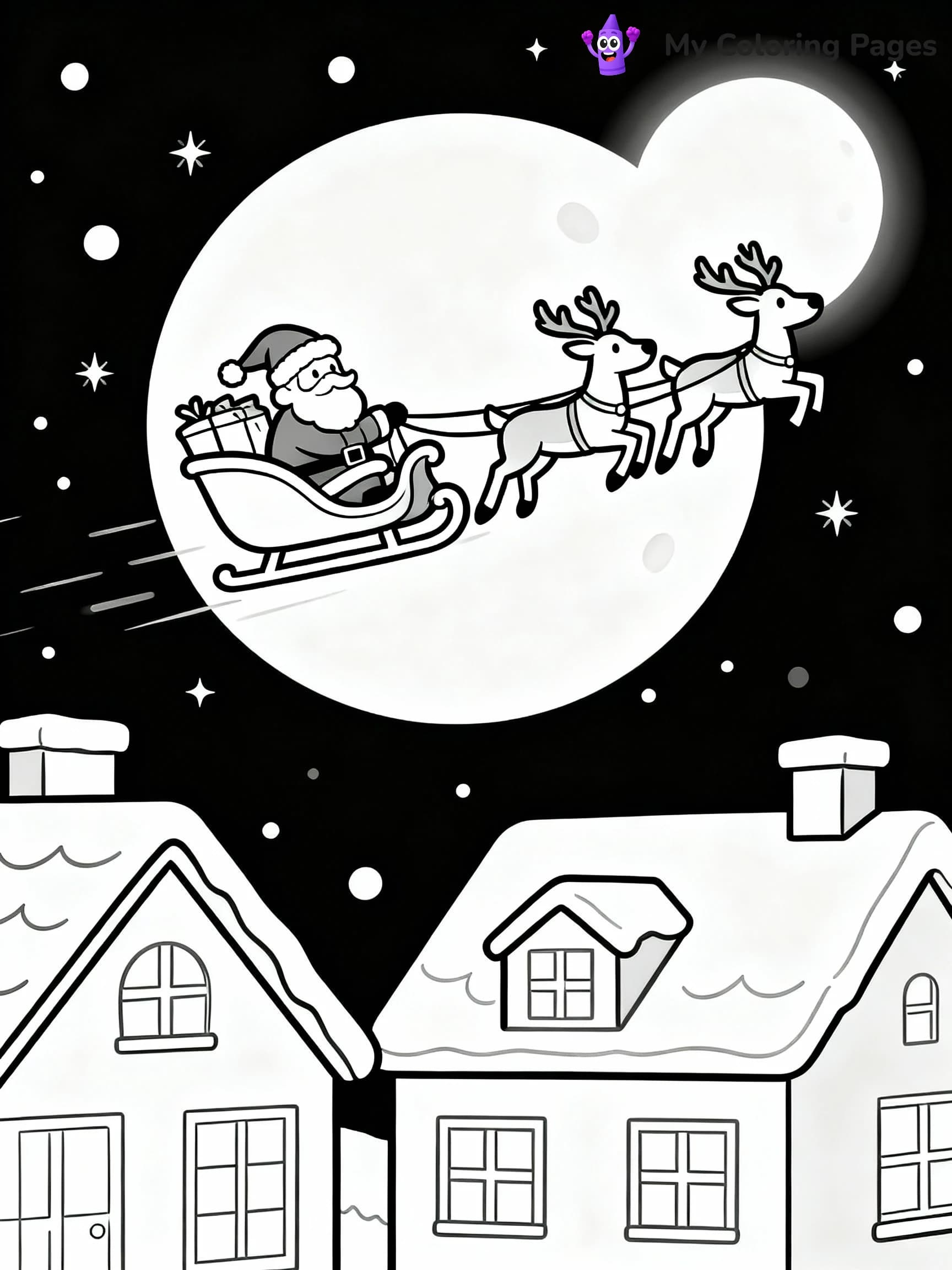 Santa Coloring Pages - 23
