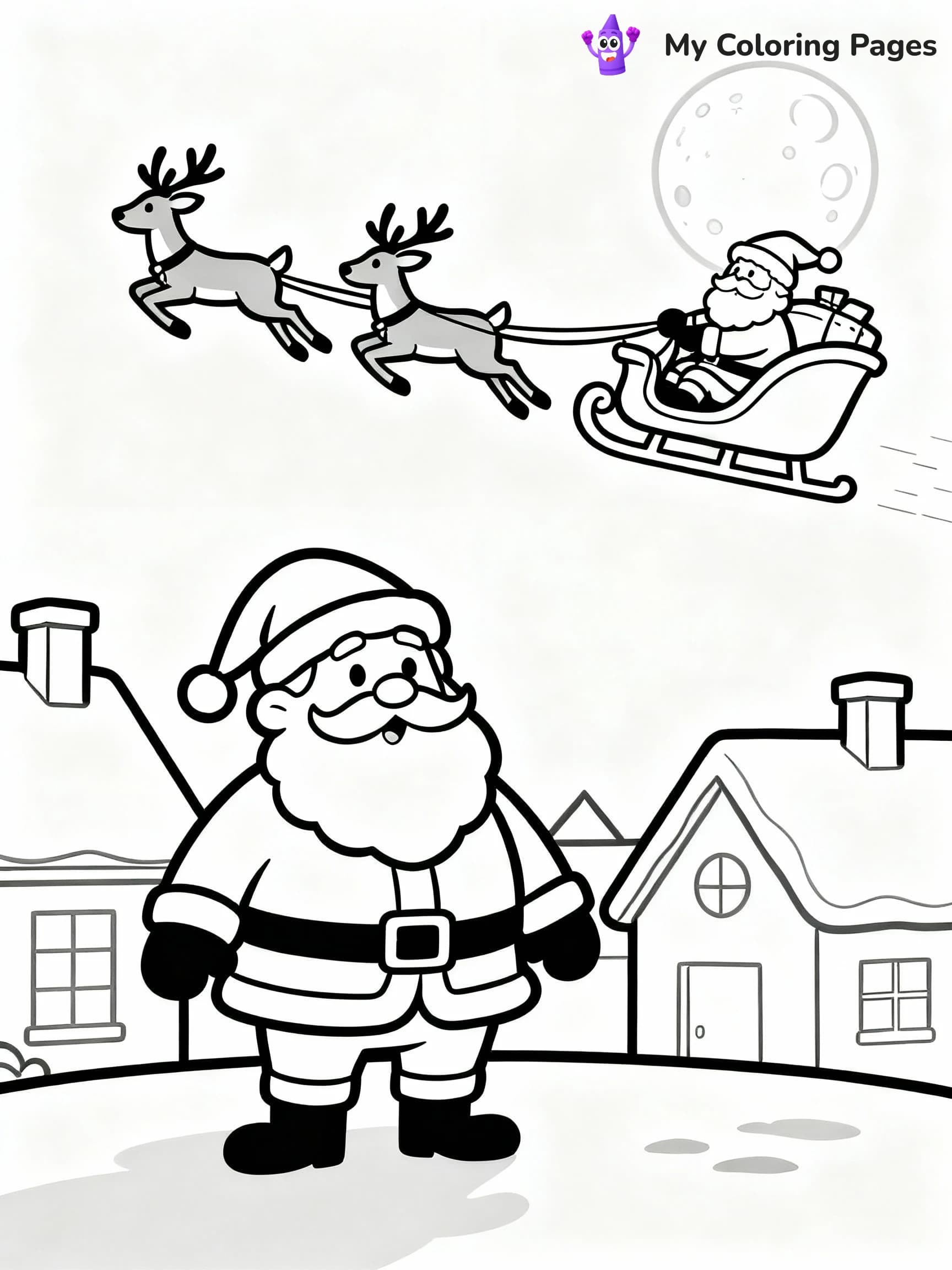 Santa Coloring Pages - 20