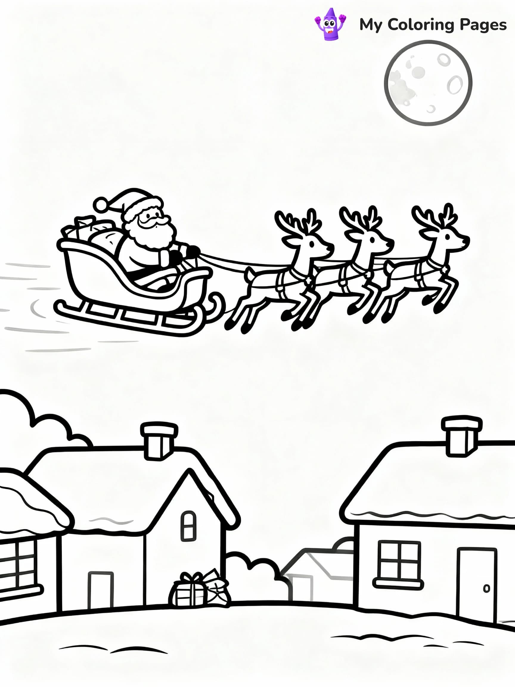Santa Coloring Pages - 19