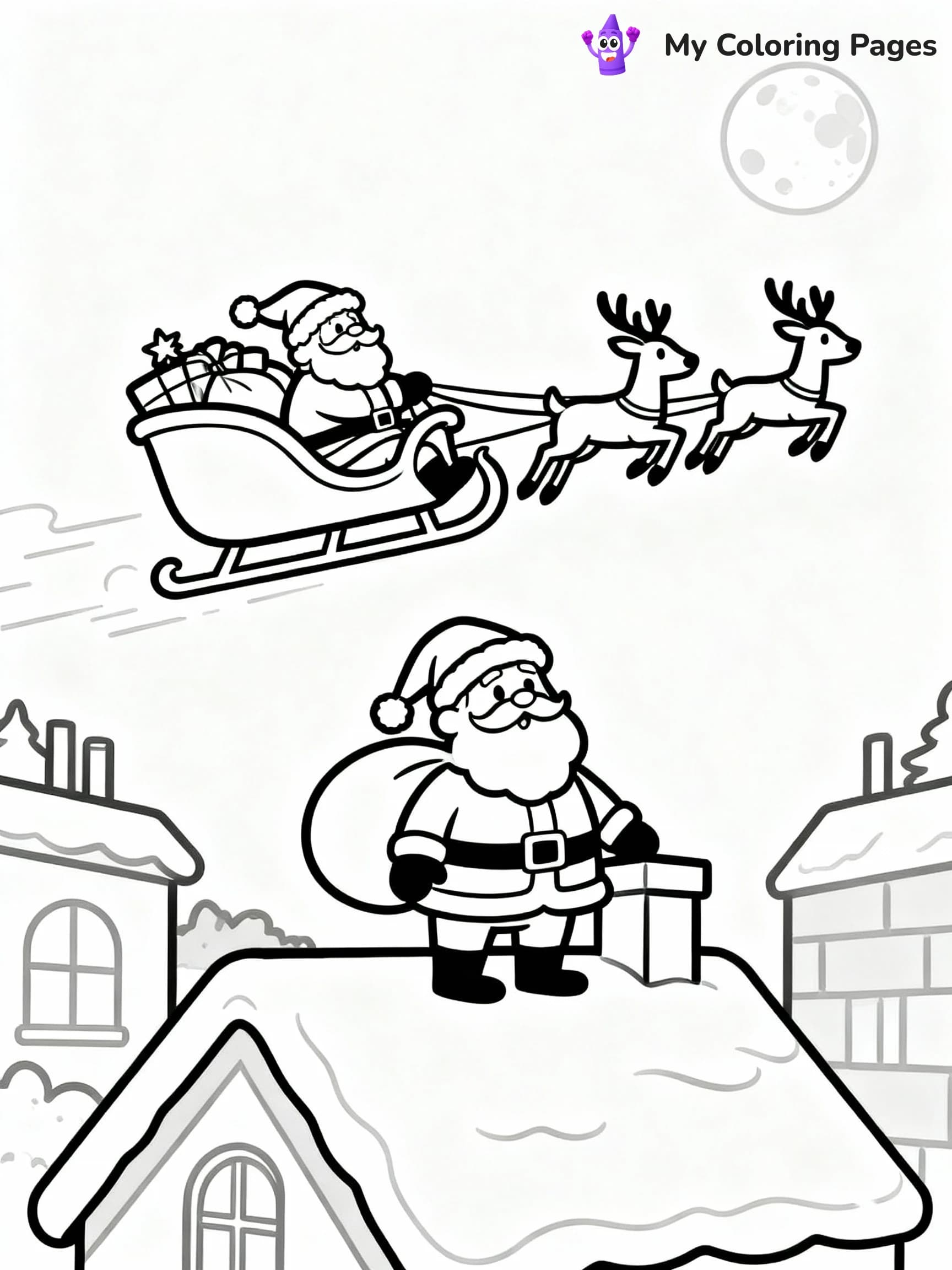 Santa Coloring Pages - 11
