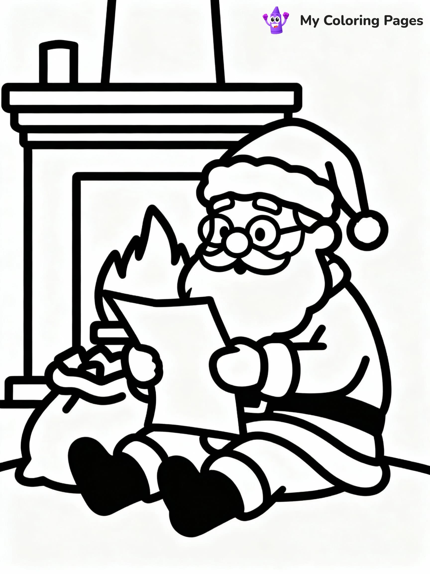 Santa Coloring Pages - 9