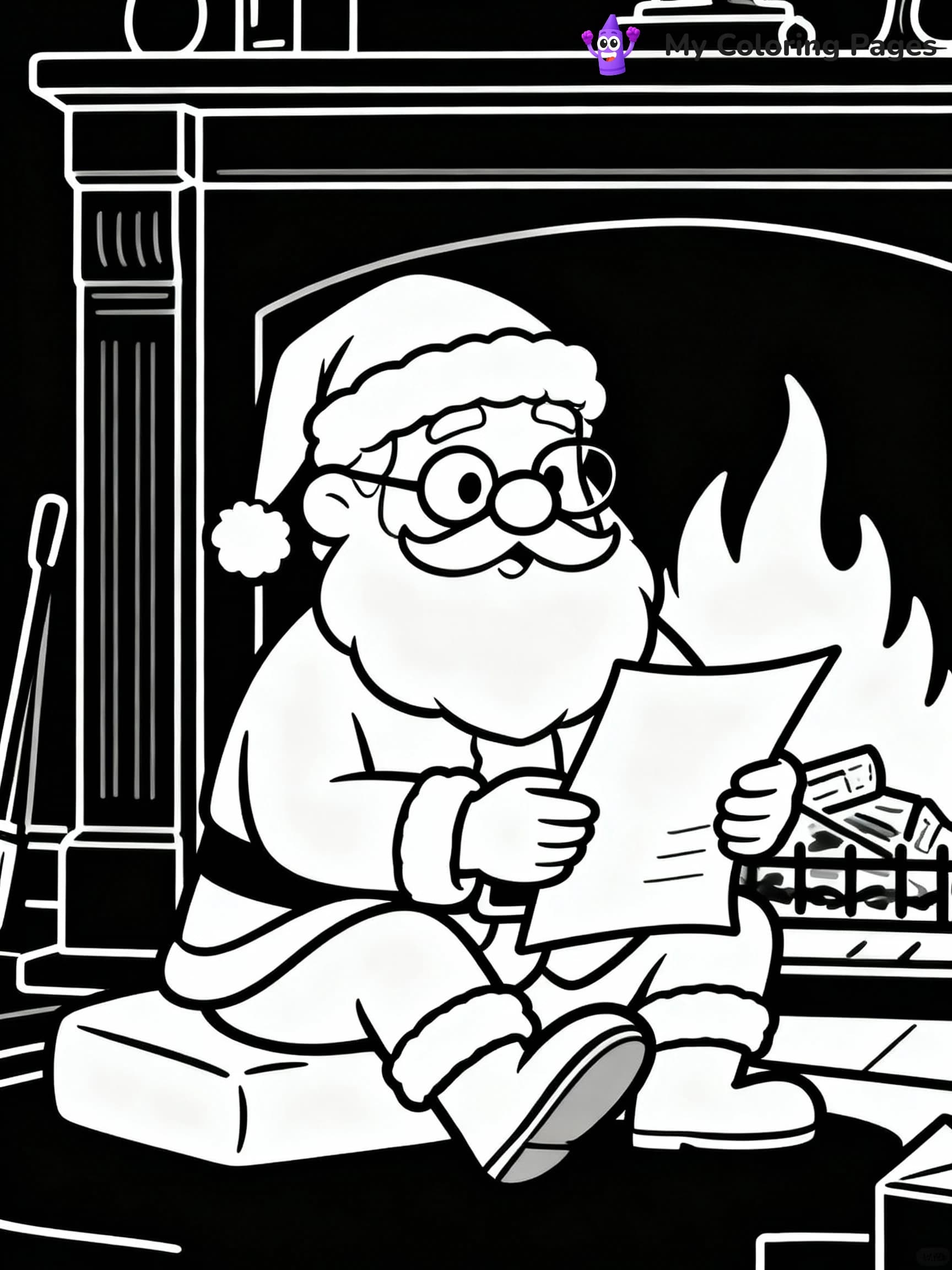 Santa Coloring Pages - 4