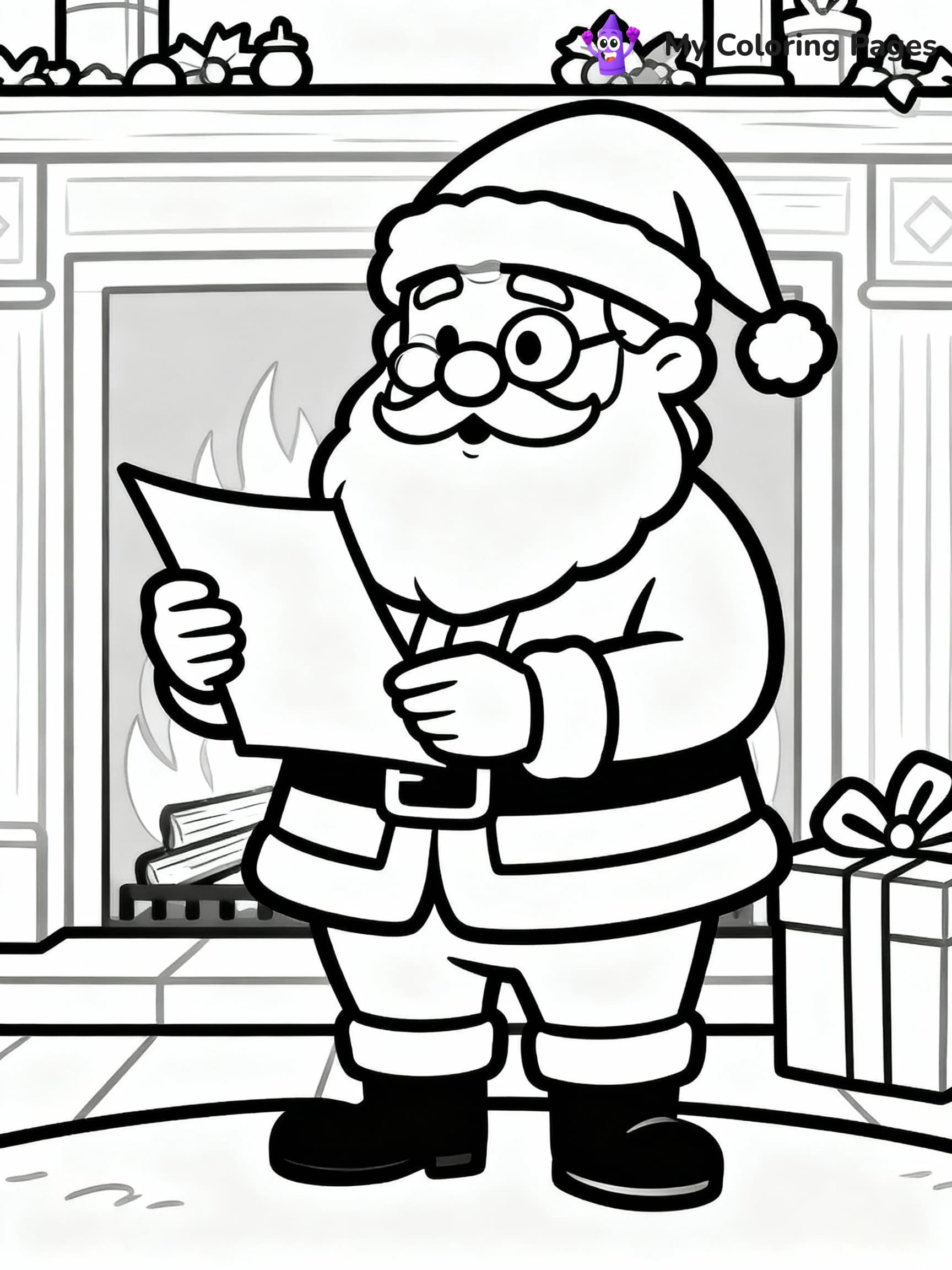 Santa Coloring Pages - 1