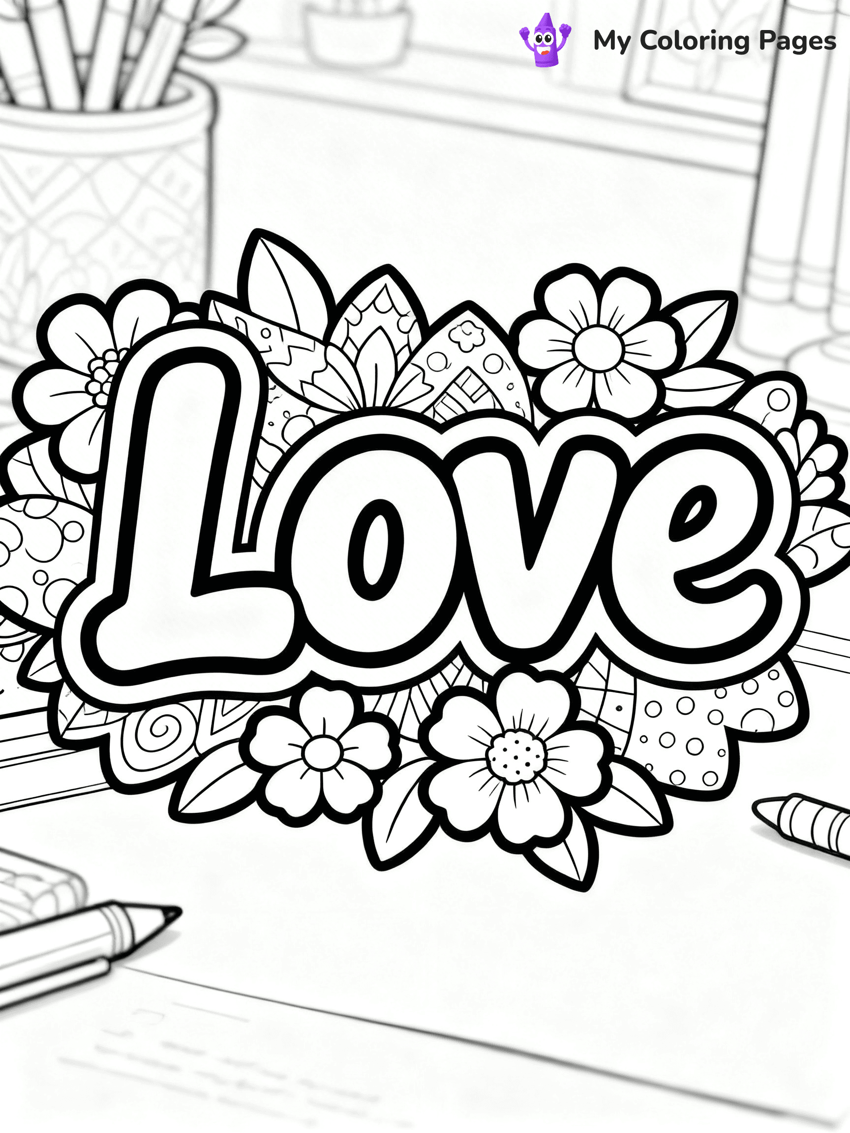 Word Coloring Pages - 55