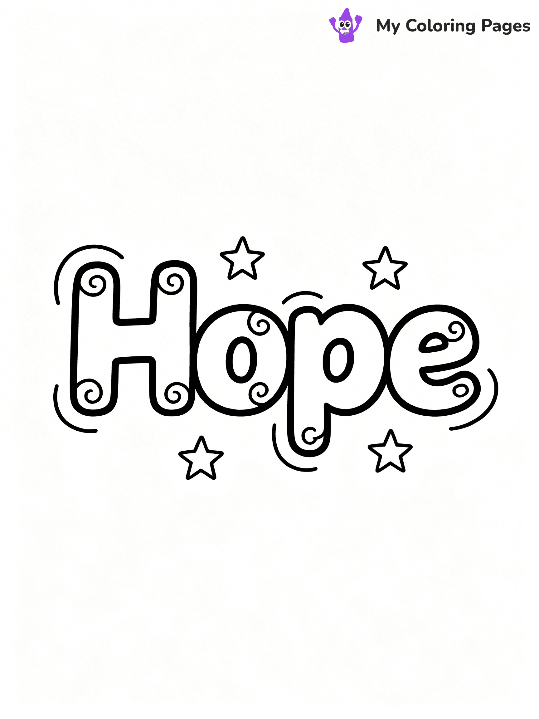 Word Coloring Pages - 8