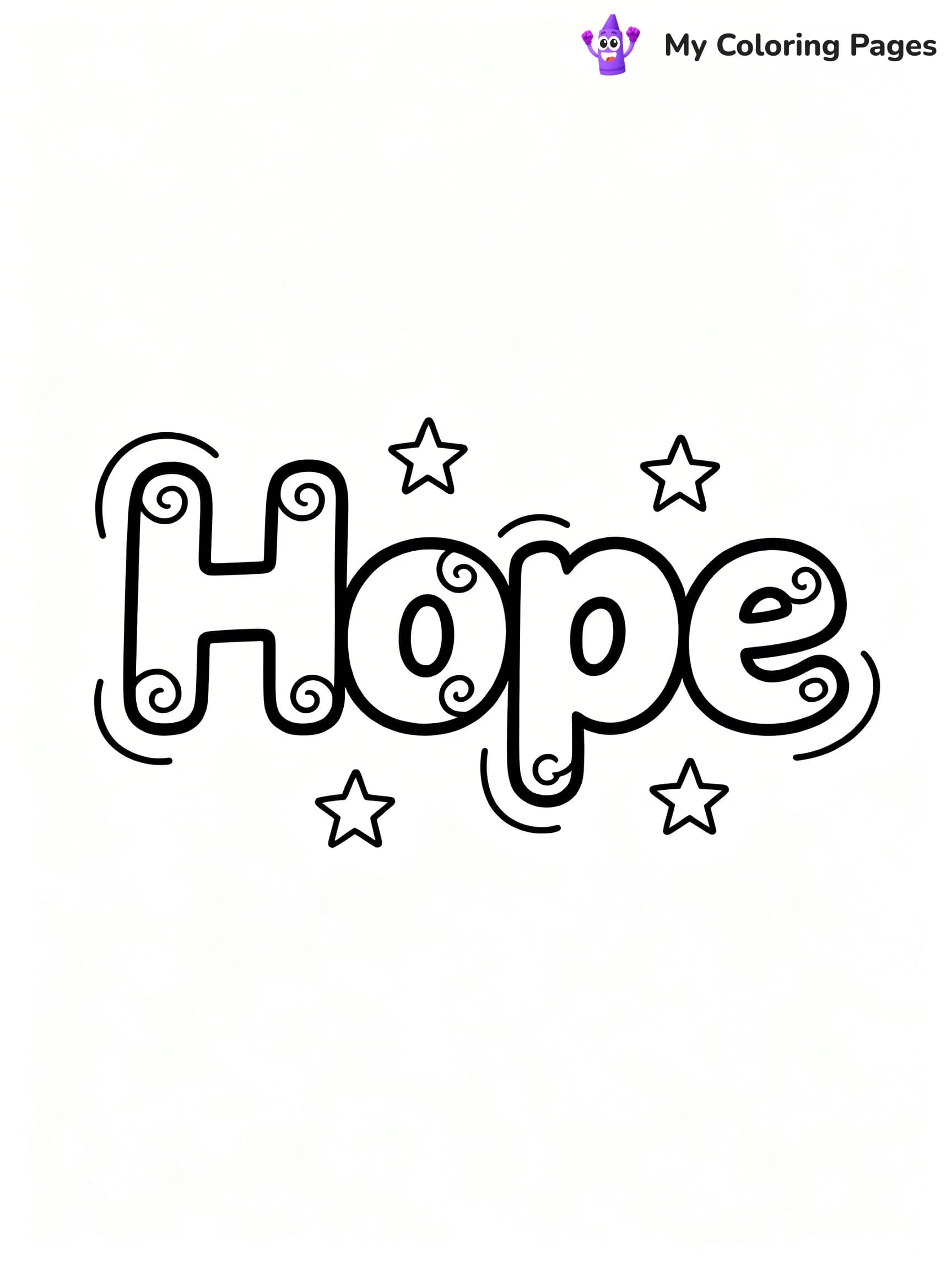 Word Coloring Pages - 8