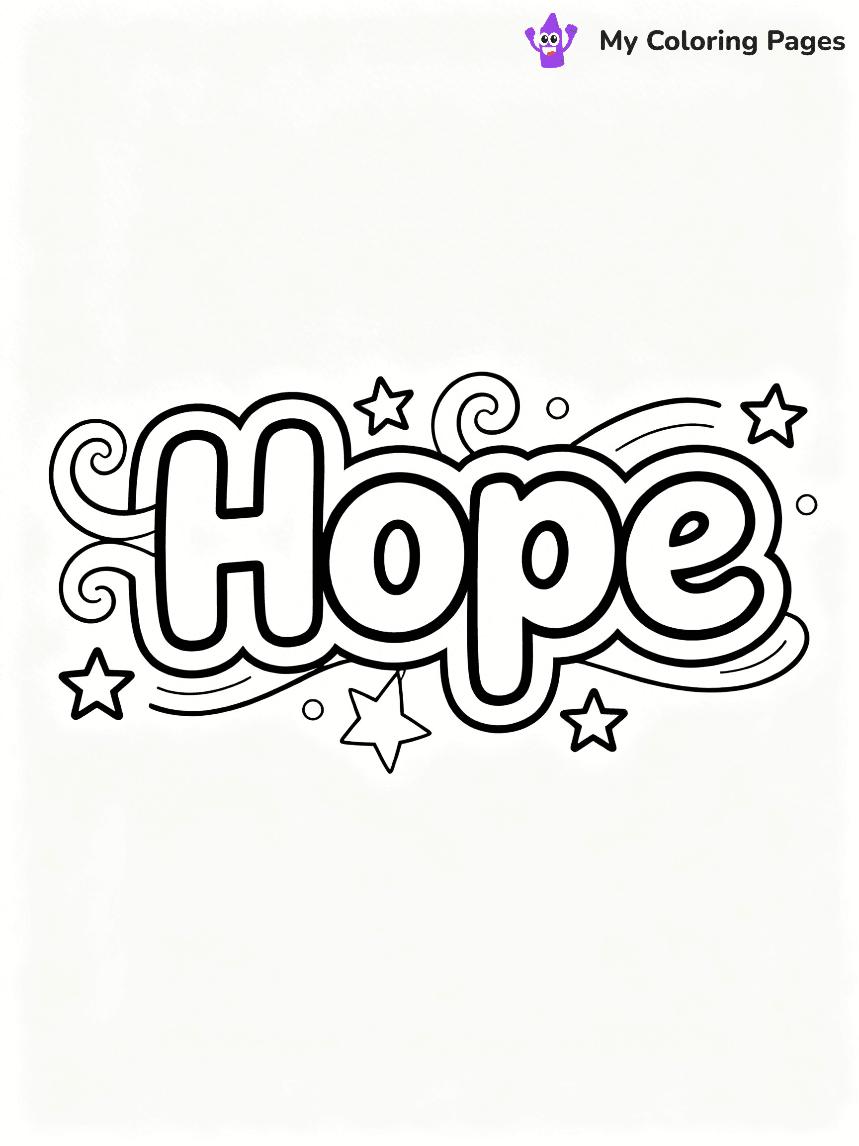 Word Coloring Pages - 7