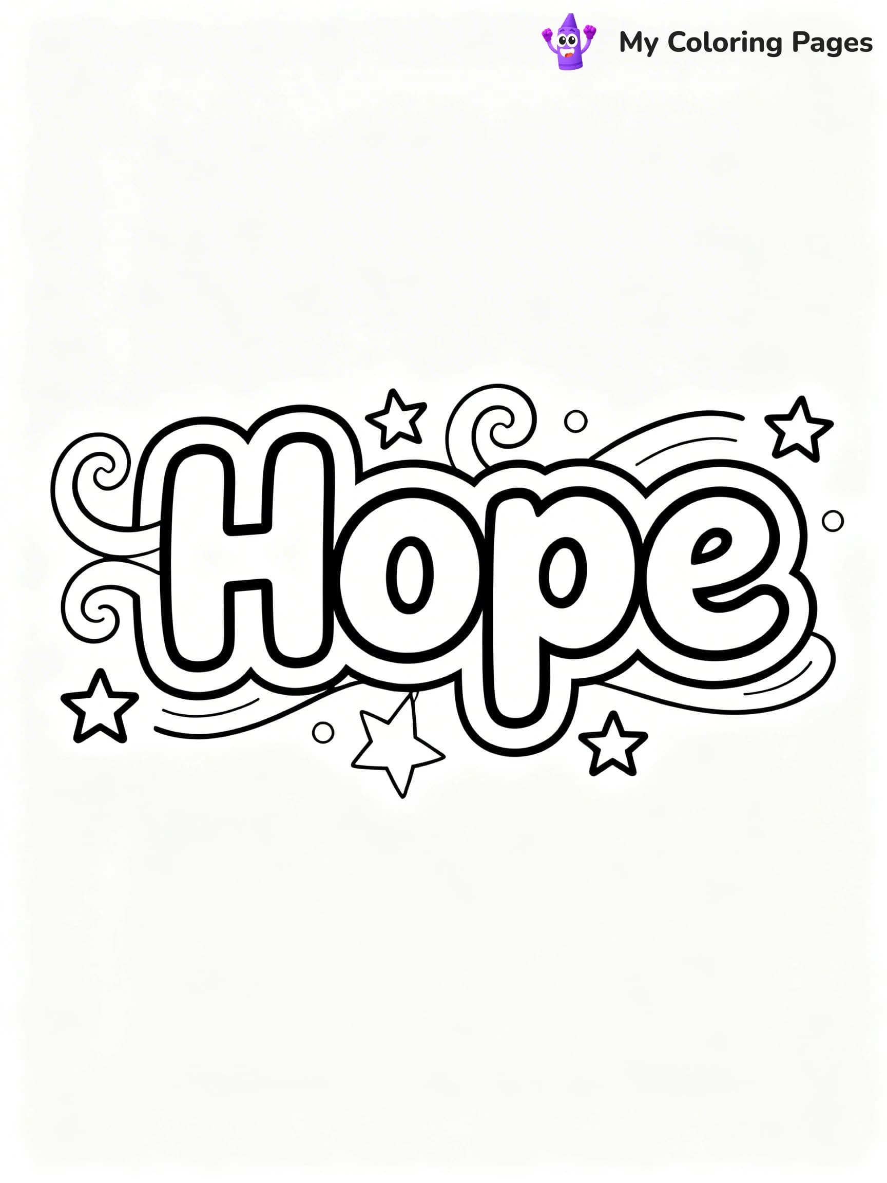 Word Coloring Pages - 7