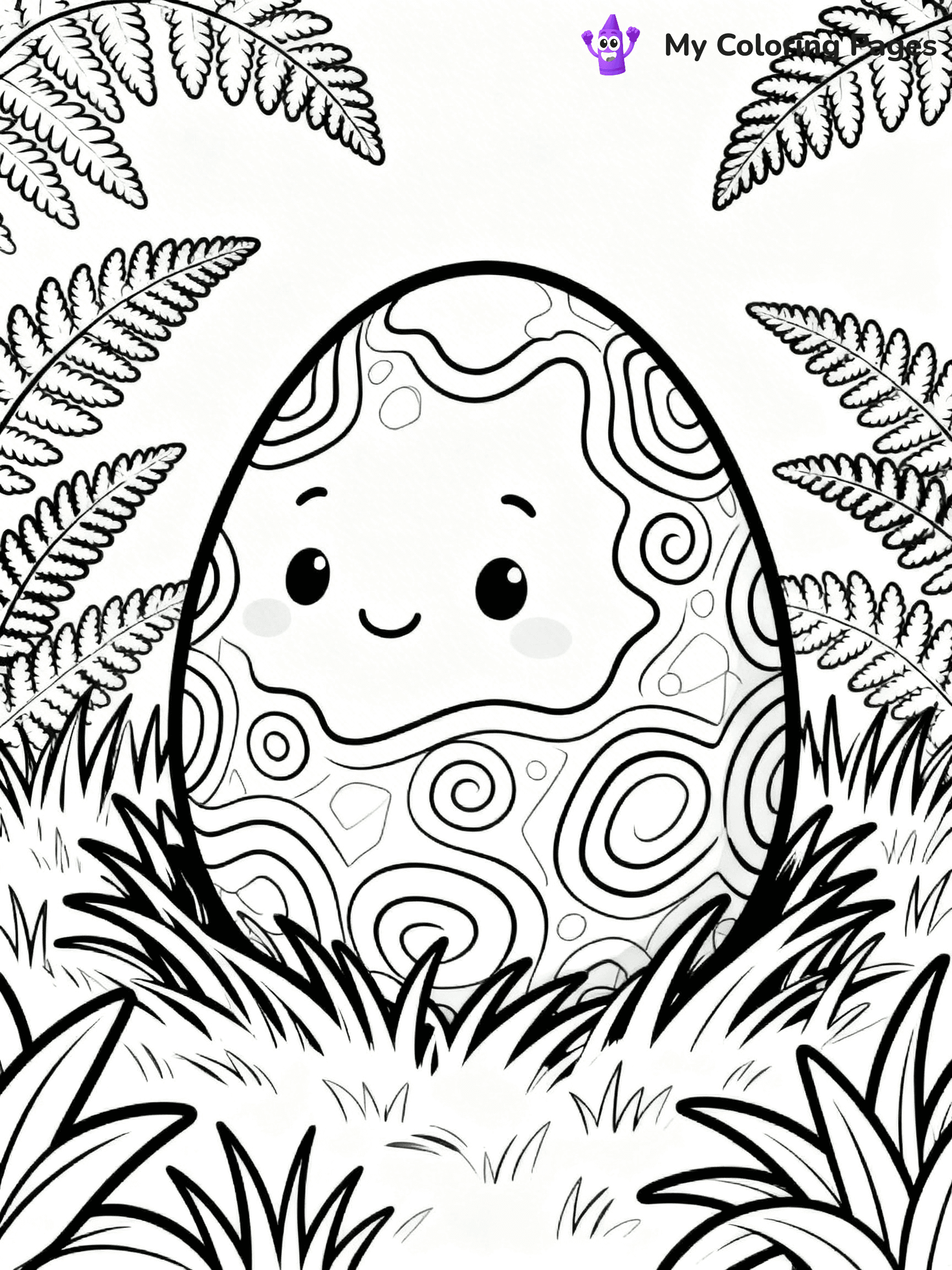 Dinosaur Egg Coloring Pages - 25