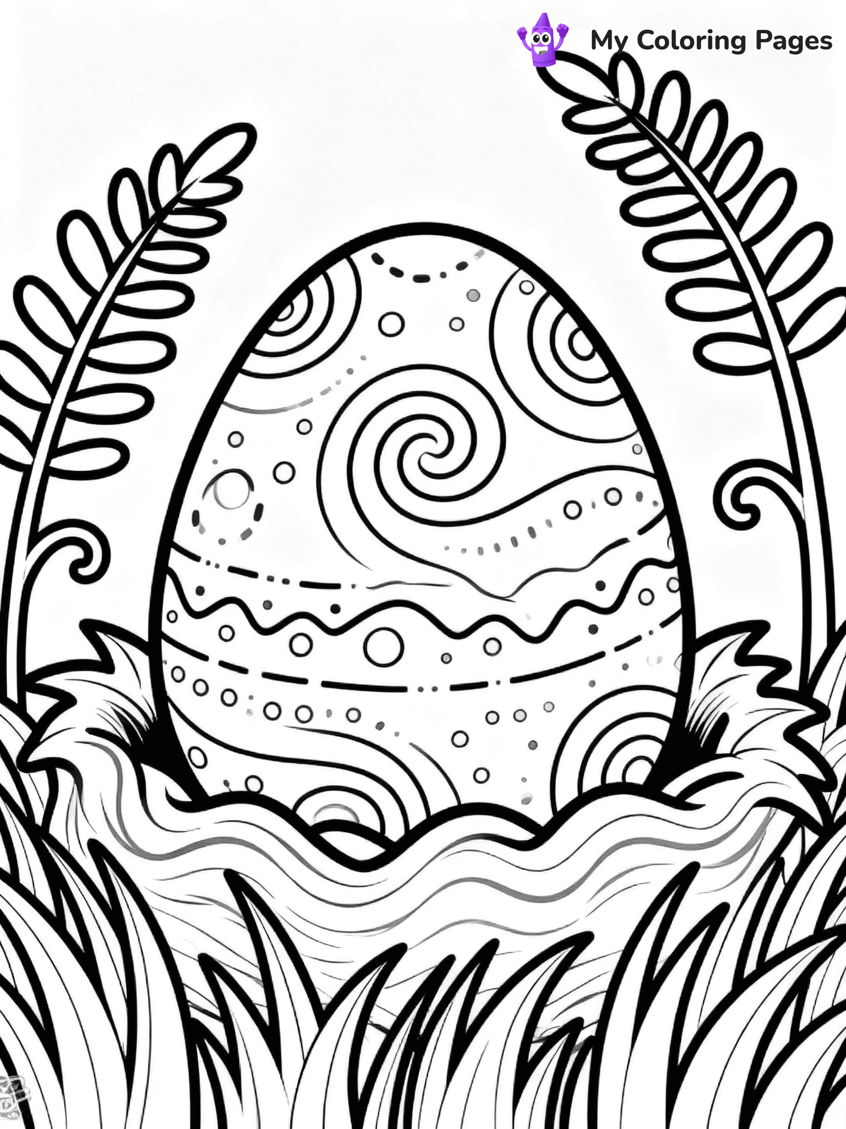 Dinosaur Egg Coloring Pages - 24