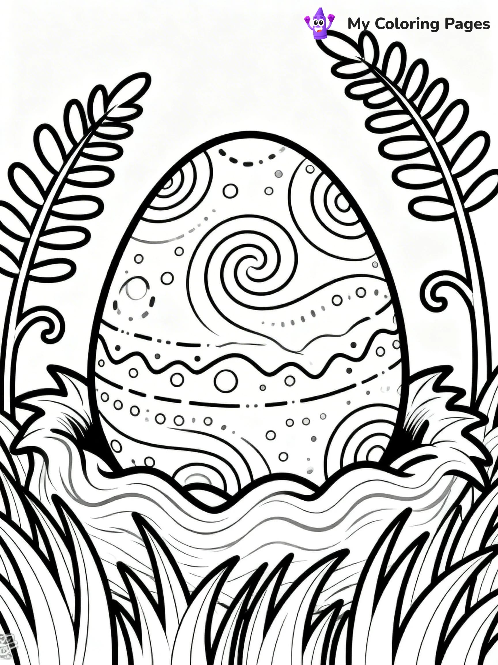 Dinosaur Egg Coloring Pages - 24