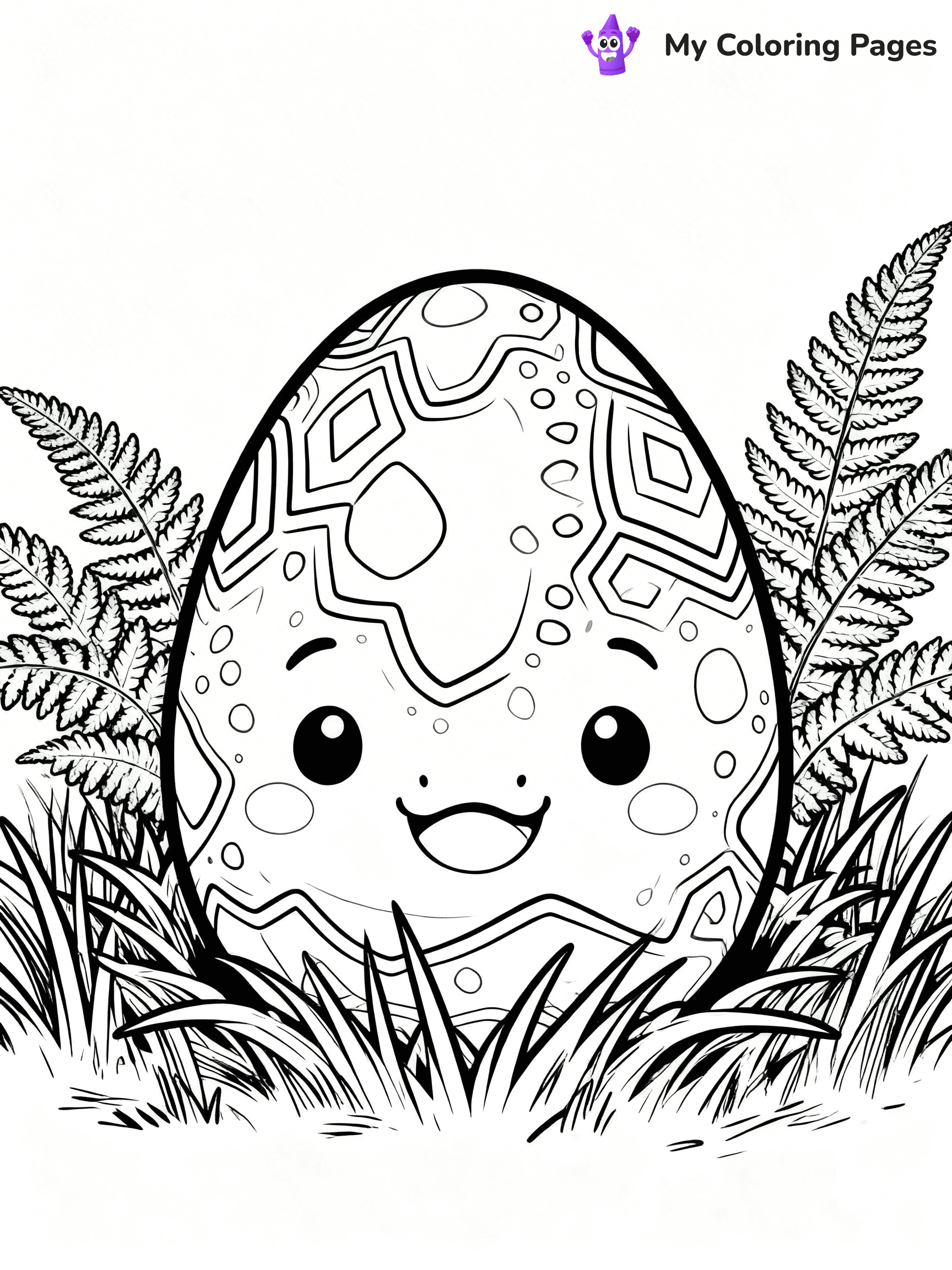 Dinosaur Egg Coloring Pages - 23