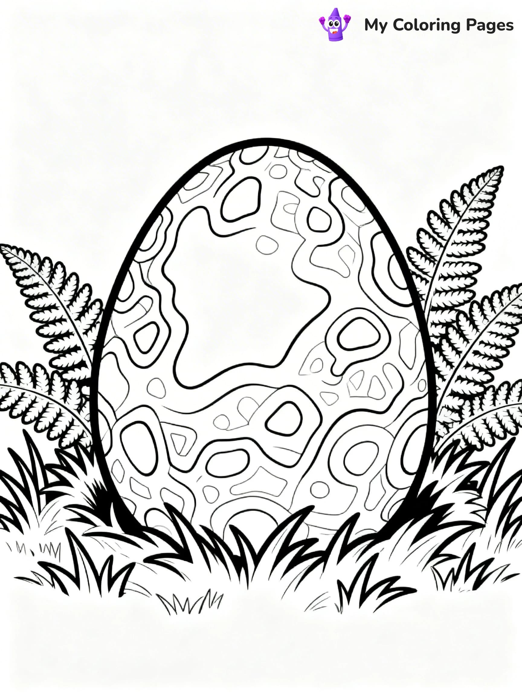 Dinosaur Egg Coloring Pages - 22