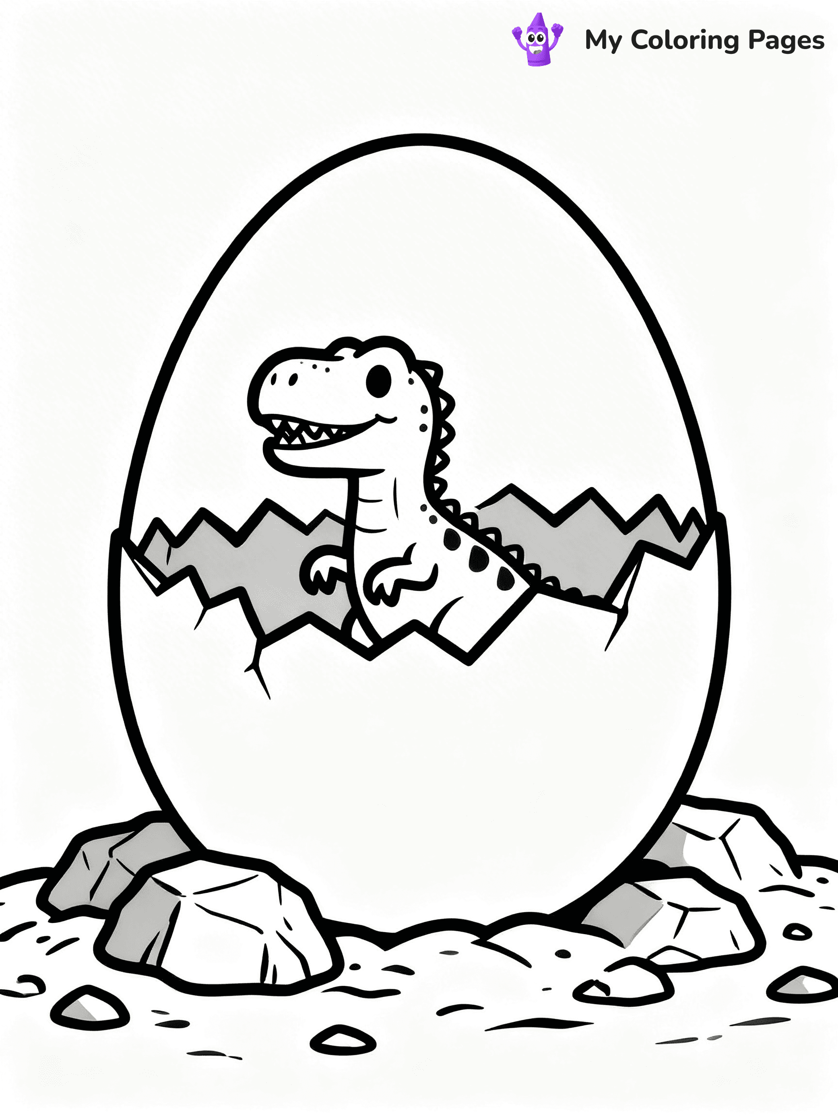 Dinosaur Egg Coloring Pages - 21