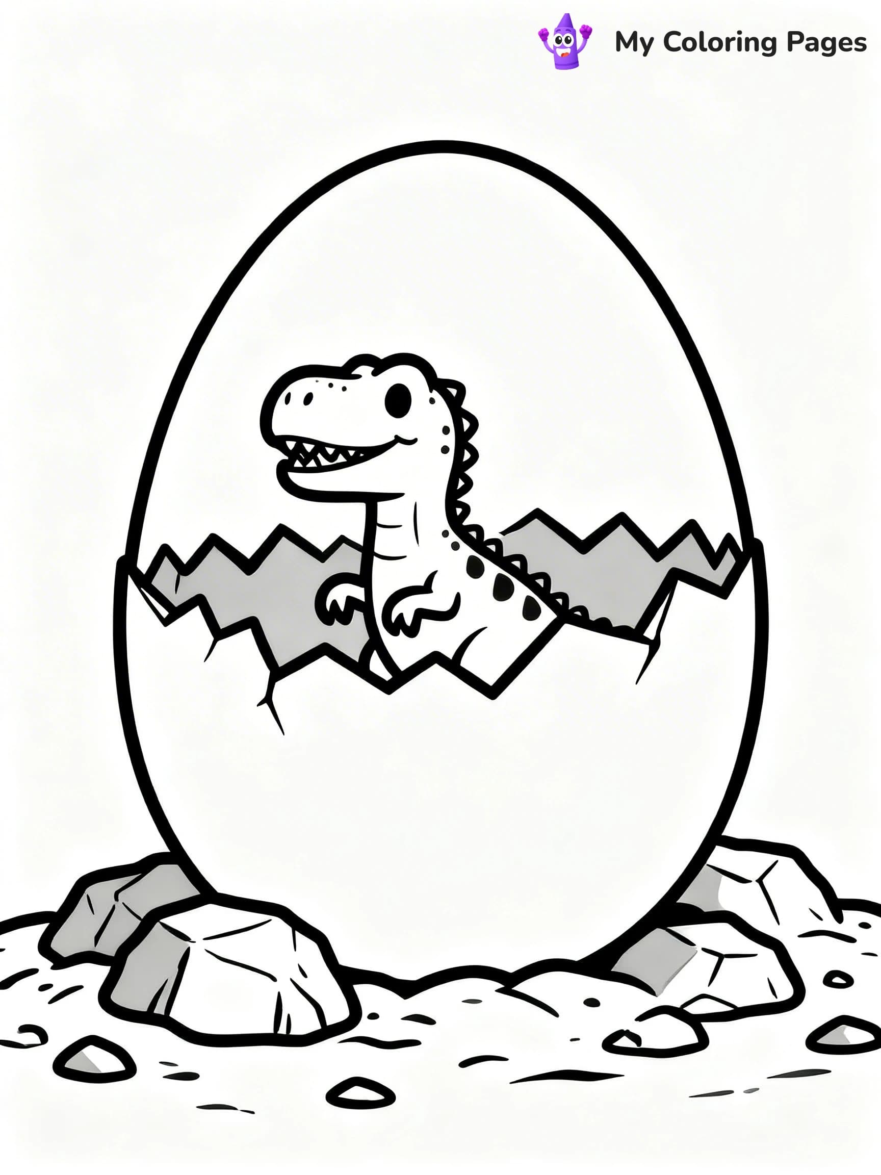 Dinosaur Egg Coloring Pages - 21