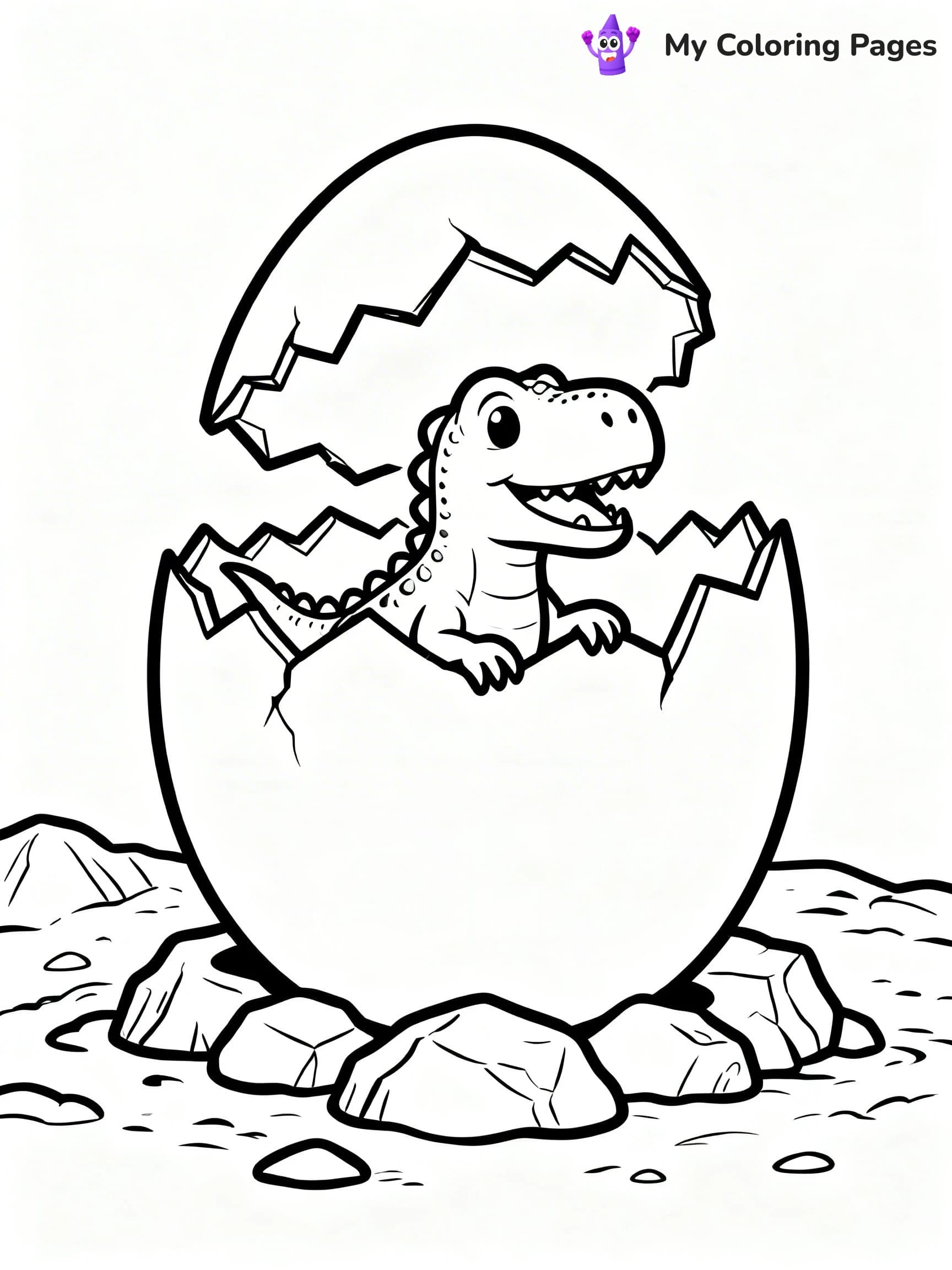 Dinosaur Egg Coloring Pages - 20