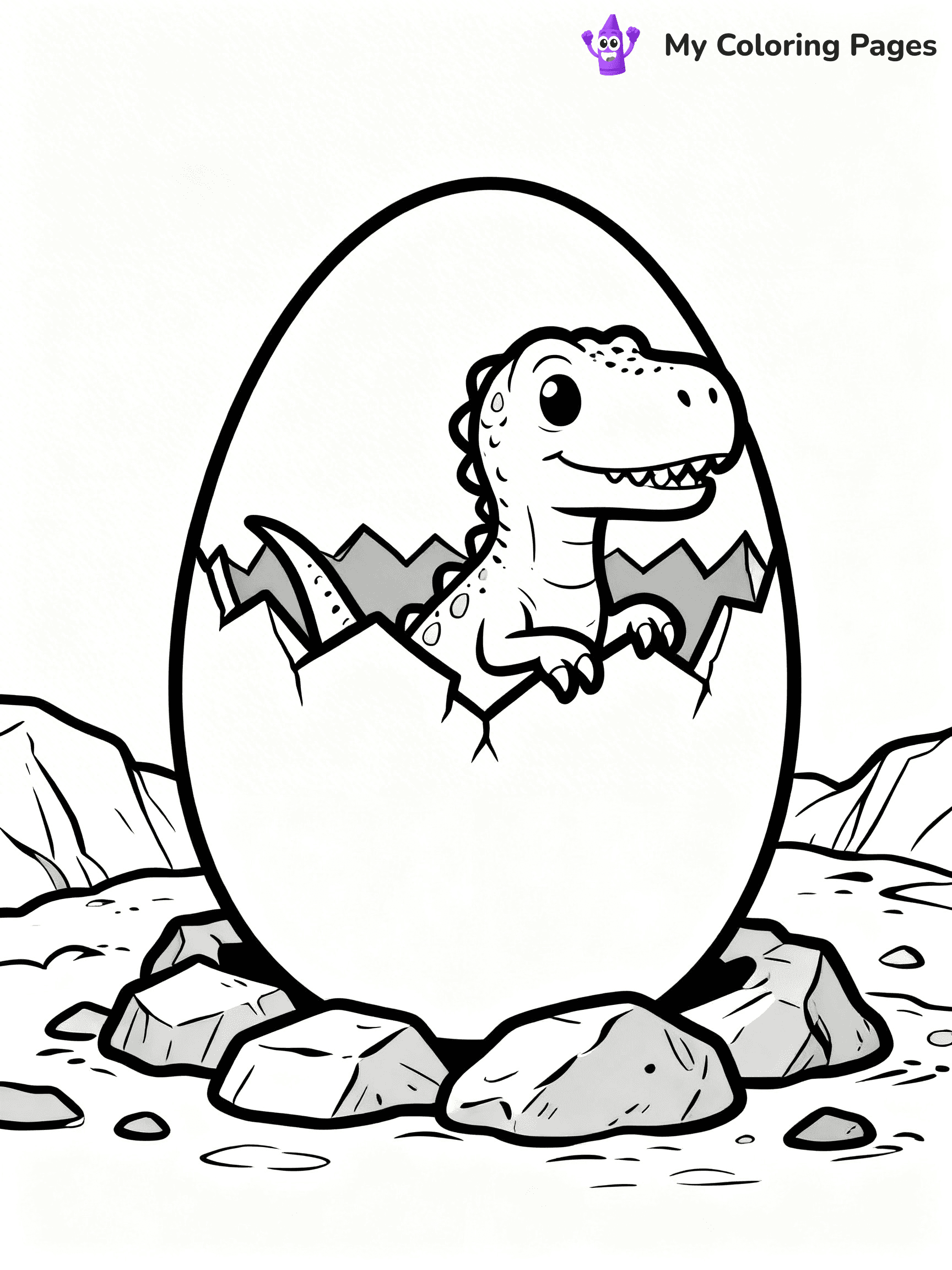 Dinosaur Egg Coloring Pages - 19