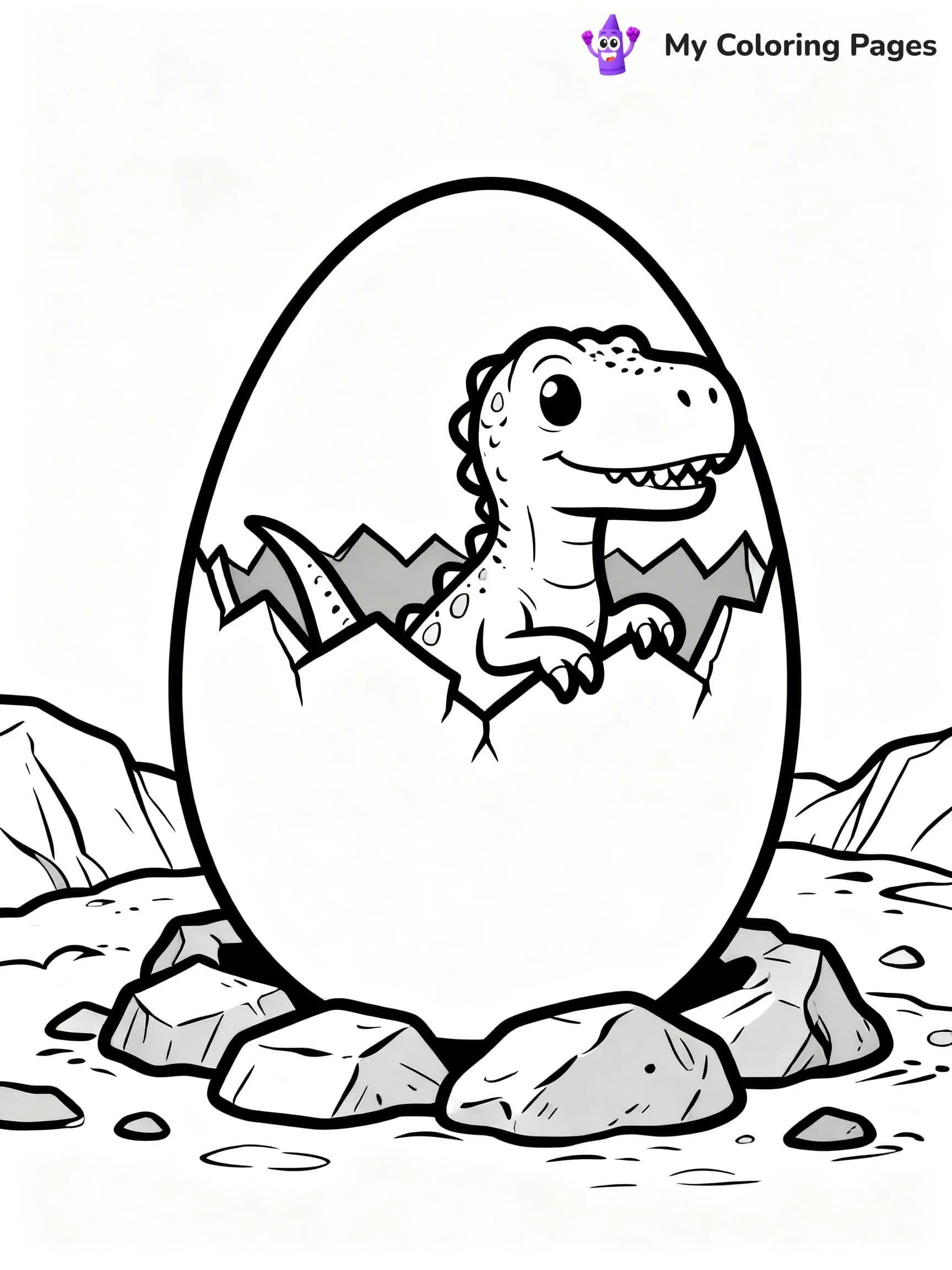Dinosaur Egg Coloring Pages - 19