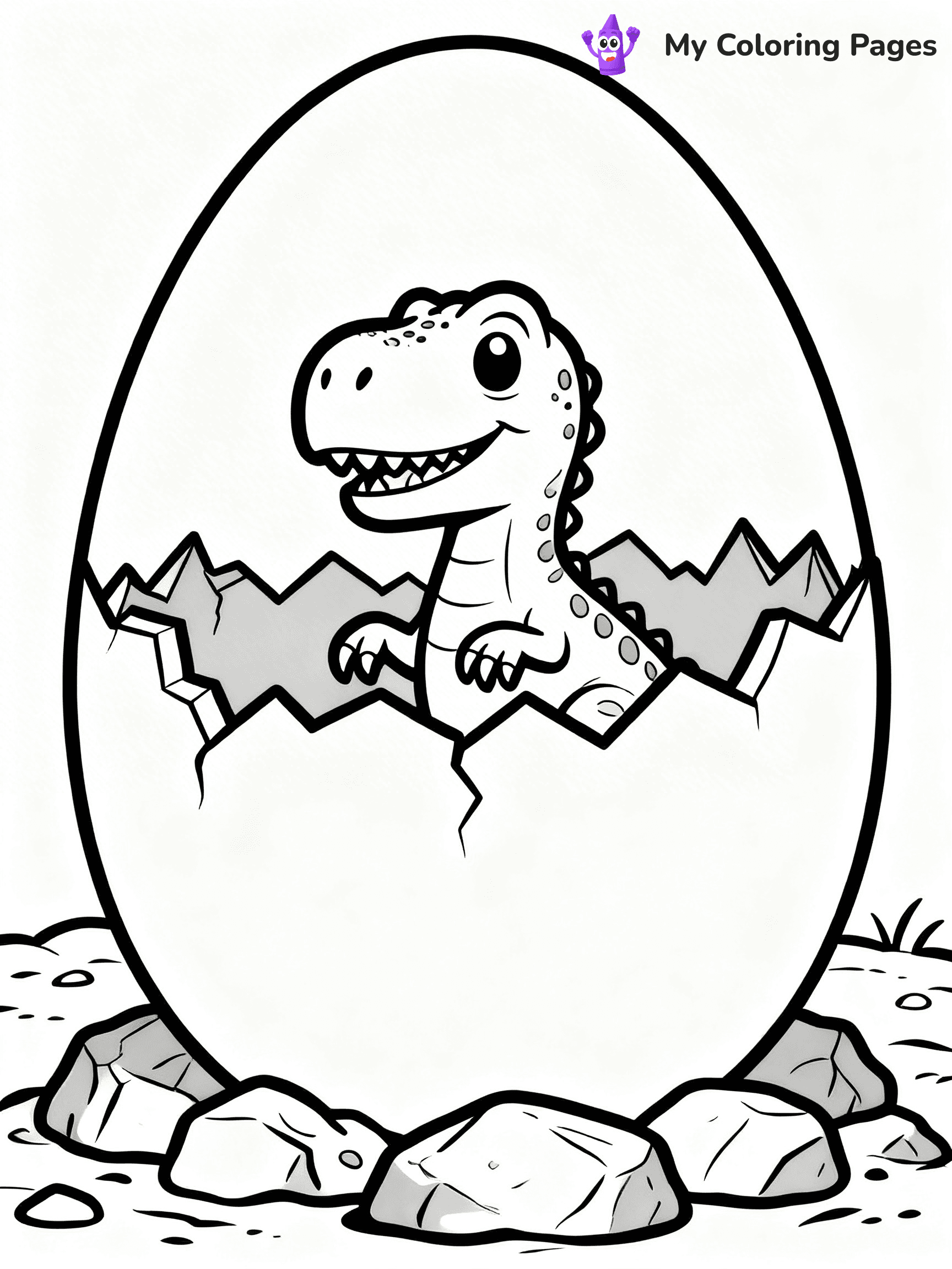 Dinosaur Egg Coloring Pages - 18