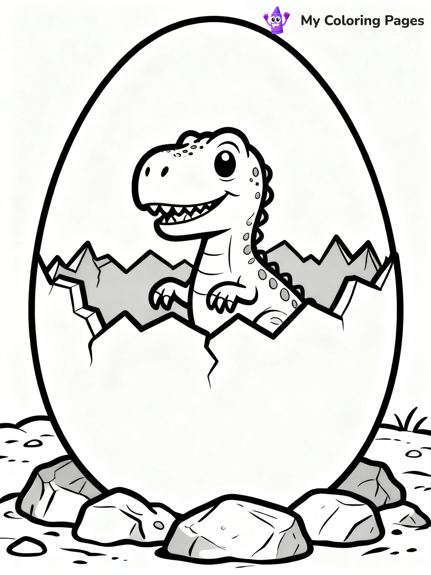 Dinosaur Egg Coloring Pages - 18