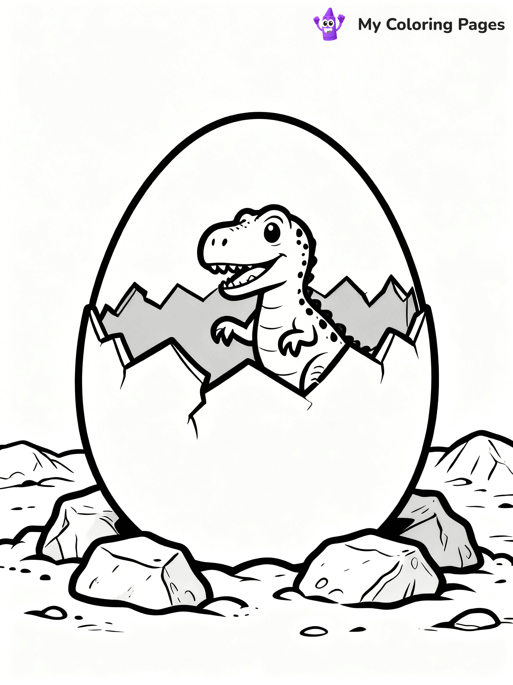 Dinosaur Egg Coloring Pages - 17