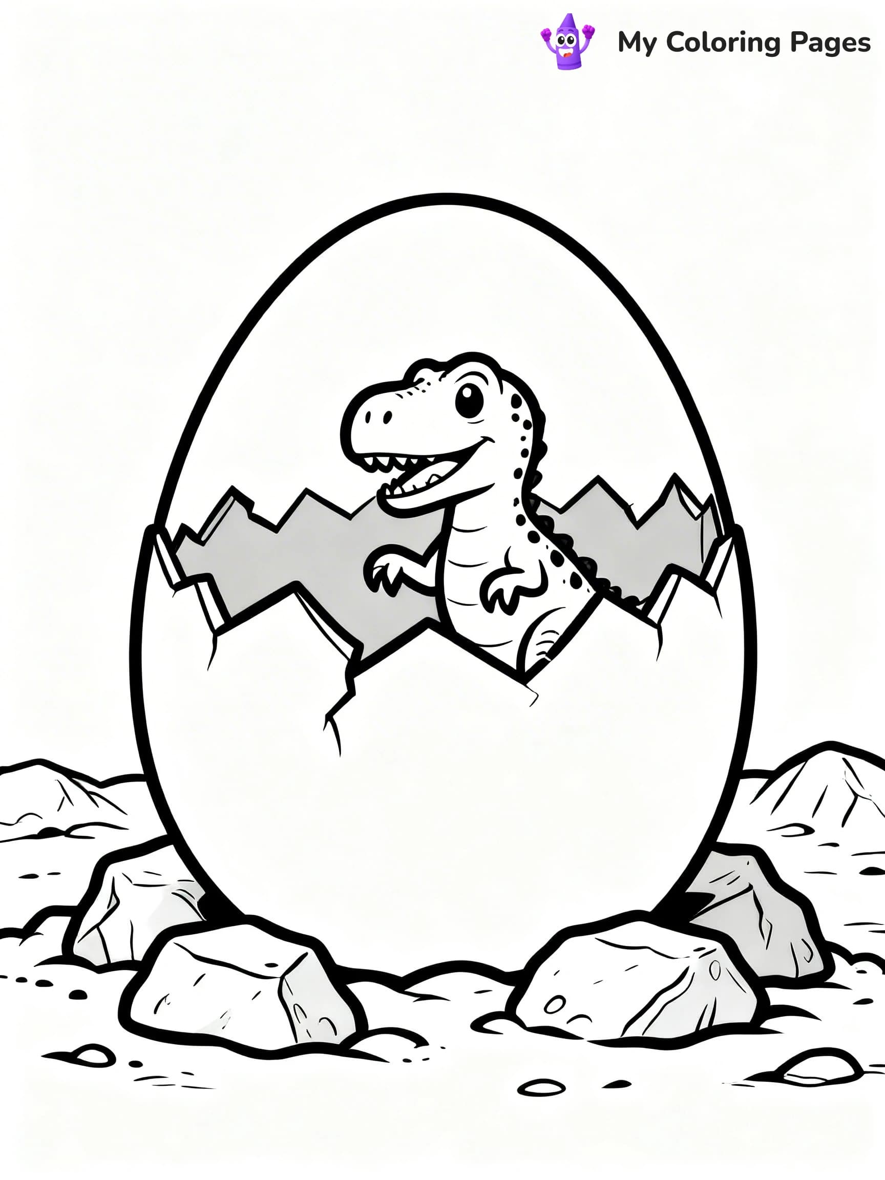 Dinosaur Egg Coloring Pages - 17
