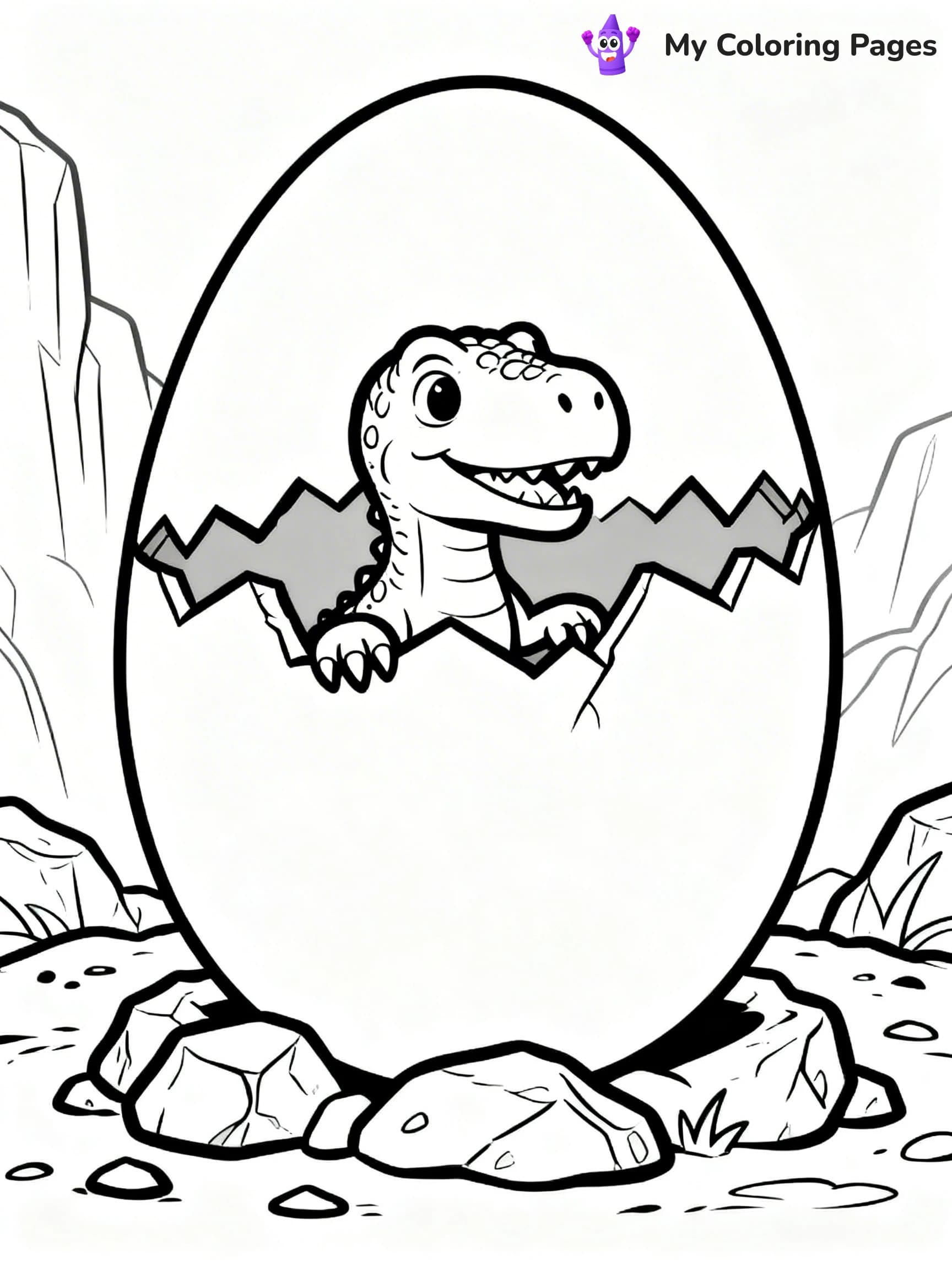 Dinosaur Egg Coloring Pages - 16