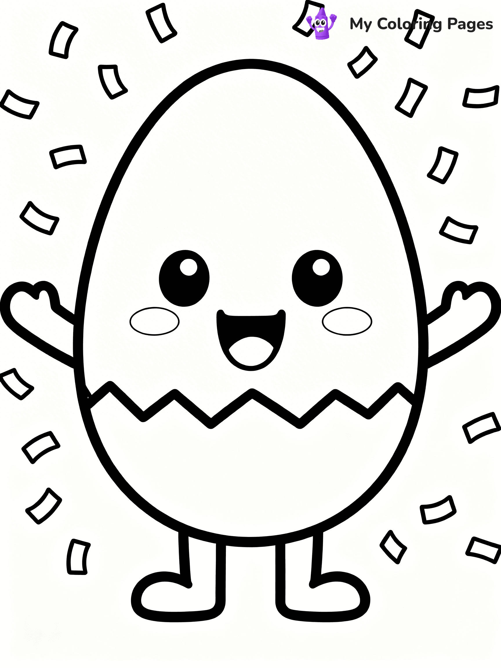 Dinosaur Egg Coloring Pages - 9