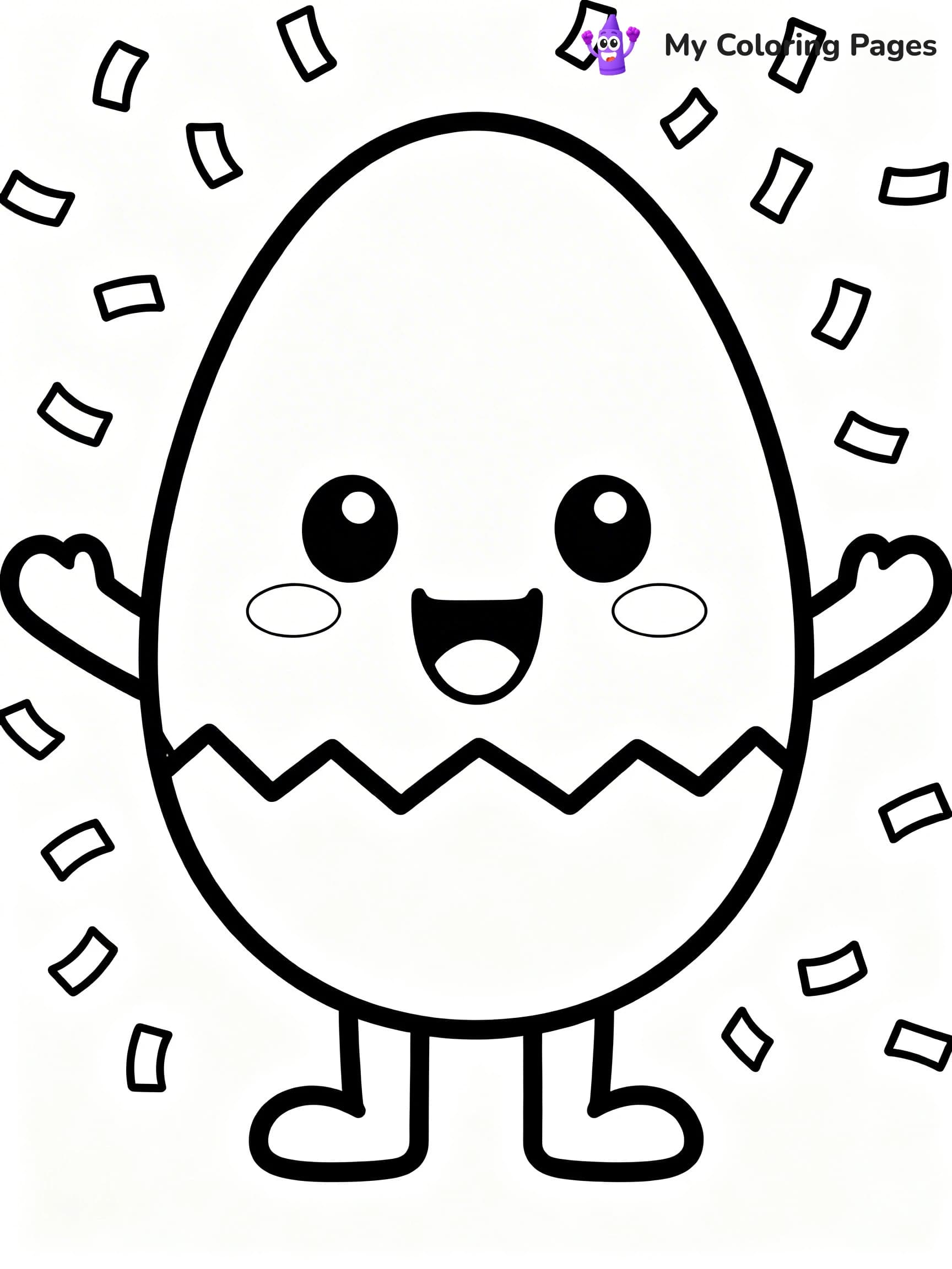 Dinosaur Egg Coloring Pages - 9