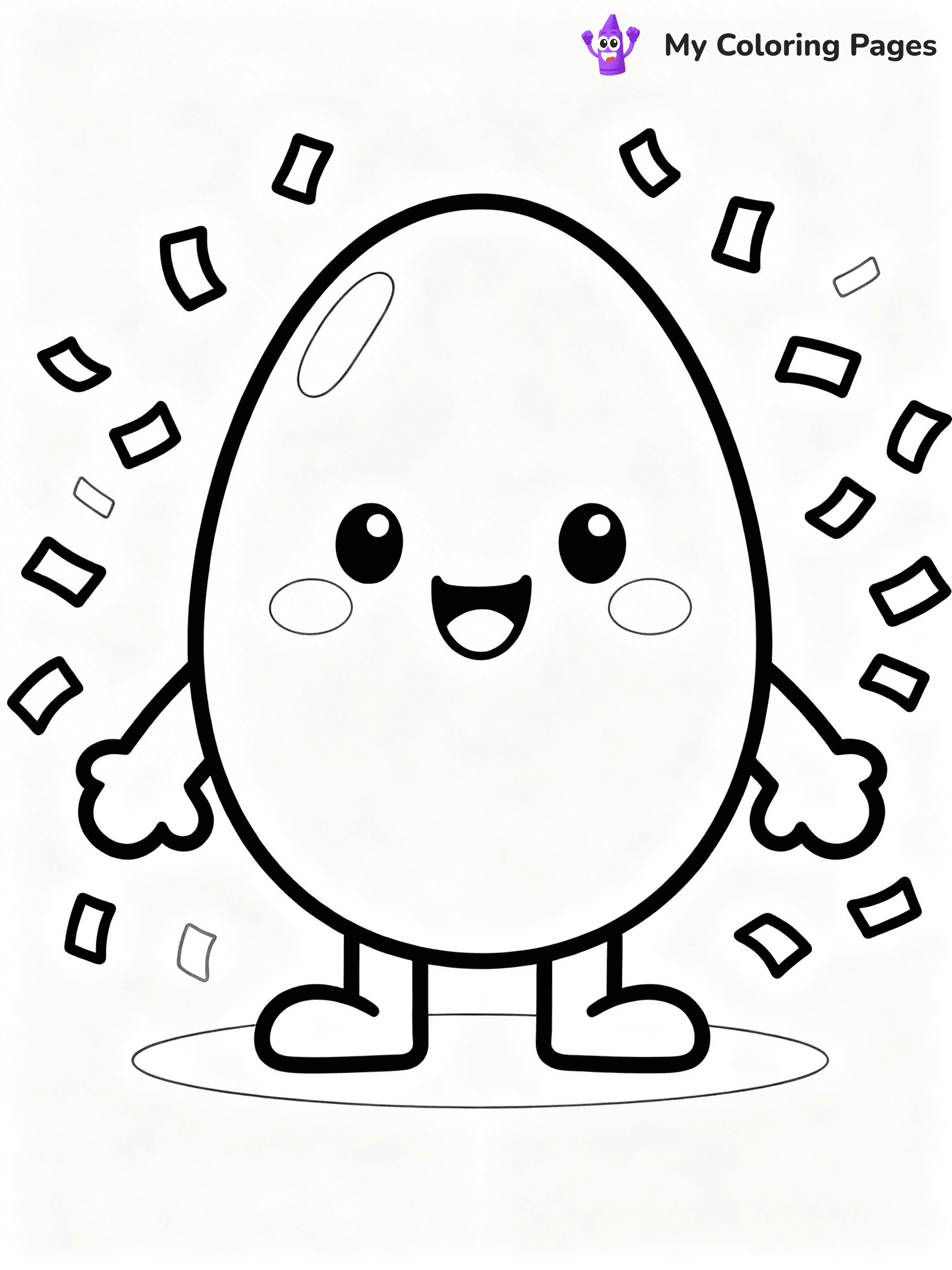 Dinosaur Egg Coloring Pages - 8